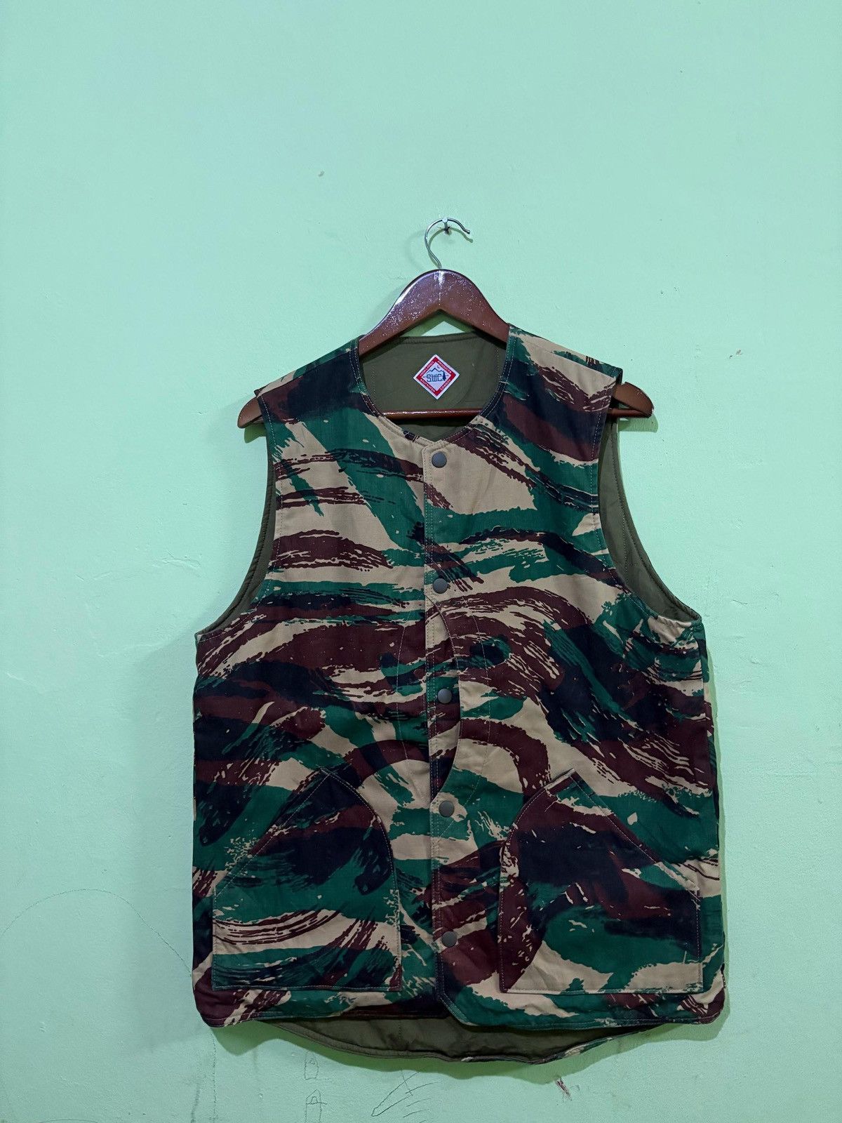 Japanese Brand VTG Japanese Brand Salt Water Cowboy Amry Vest Riversible Size US M / EU 48-50 / 2 - 1 Thumbnail
