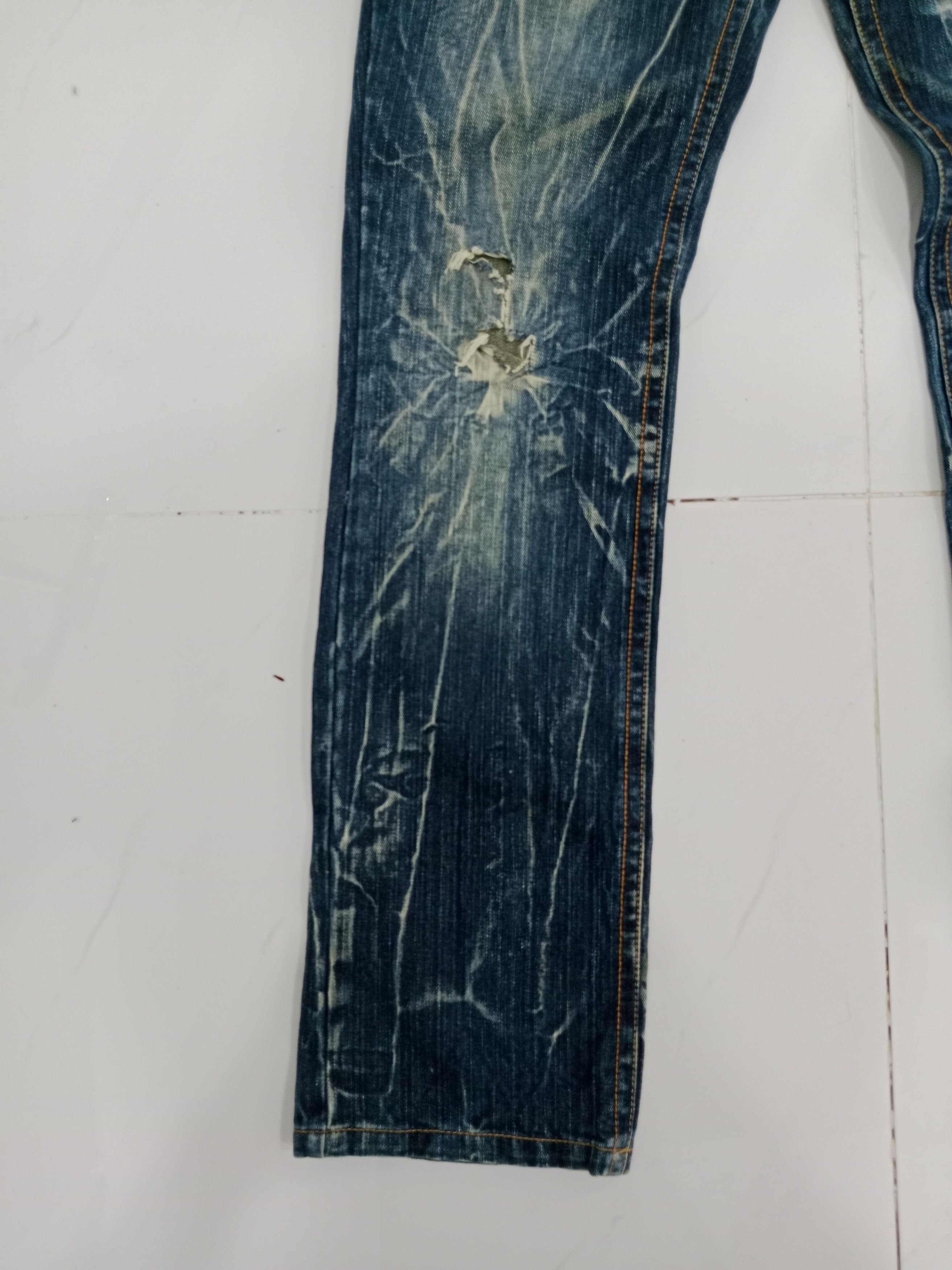 Japanese Brand Vintage Unbrand Jean's Electric Flash Style Blue Denim Size US 30 / EU 46 - 8 Thumbnail