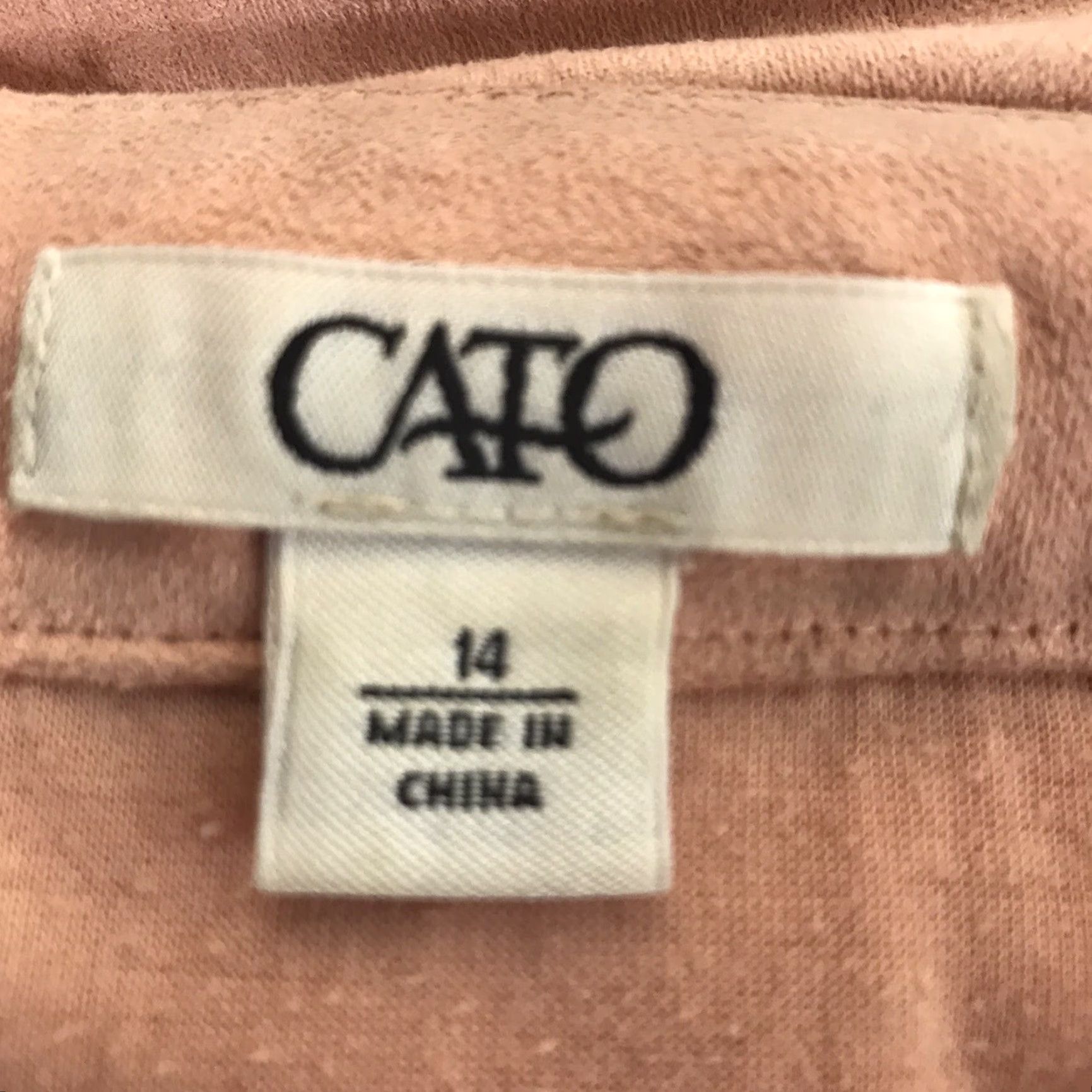 Vintage Cato Peach Faux Suede Knee Skirt Womens Size 14 Casual Business Size 36" / US 14 / IT 50 - 3 Thumbnail