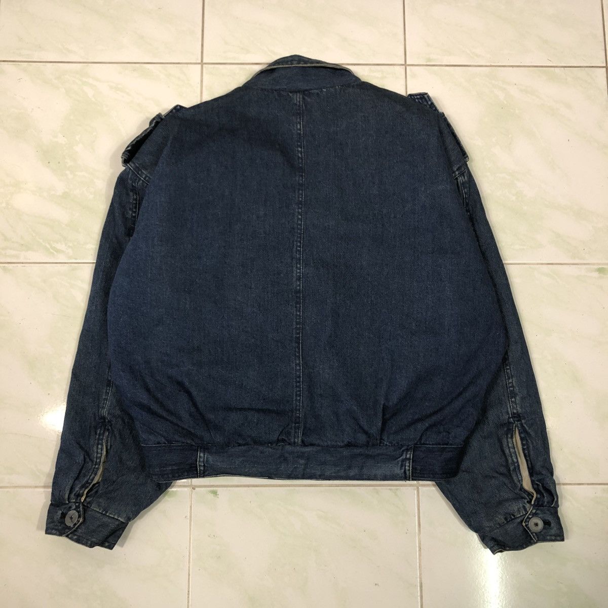 Issey Miyake 📌Vintage Denim Bomber Jacket Pezzo Bondage Blanket Size US M / EU 48-50 / 2 - 2 Thumbnail
