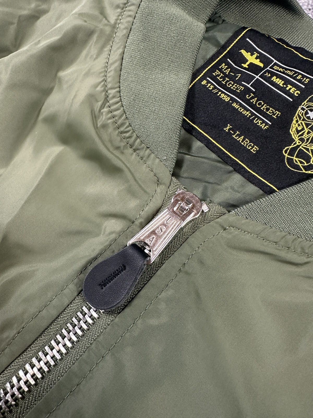 MIL-TEC Vintage Military MA-1 Bombers Style Aviator Jacket Rare XL Size US XL / EU 56 / 4 - 3 Thumbnail