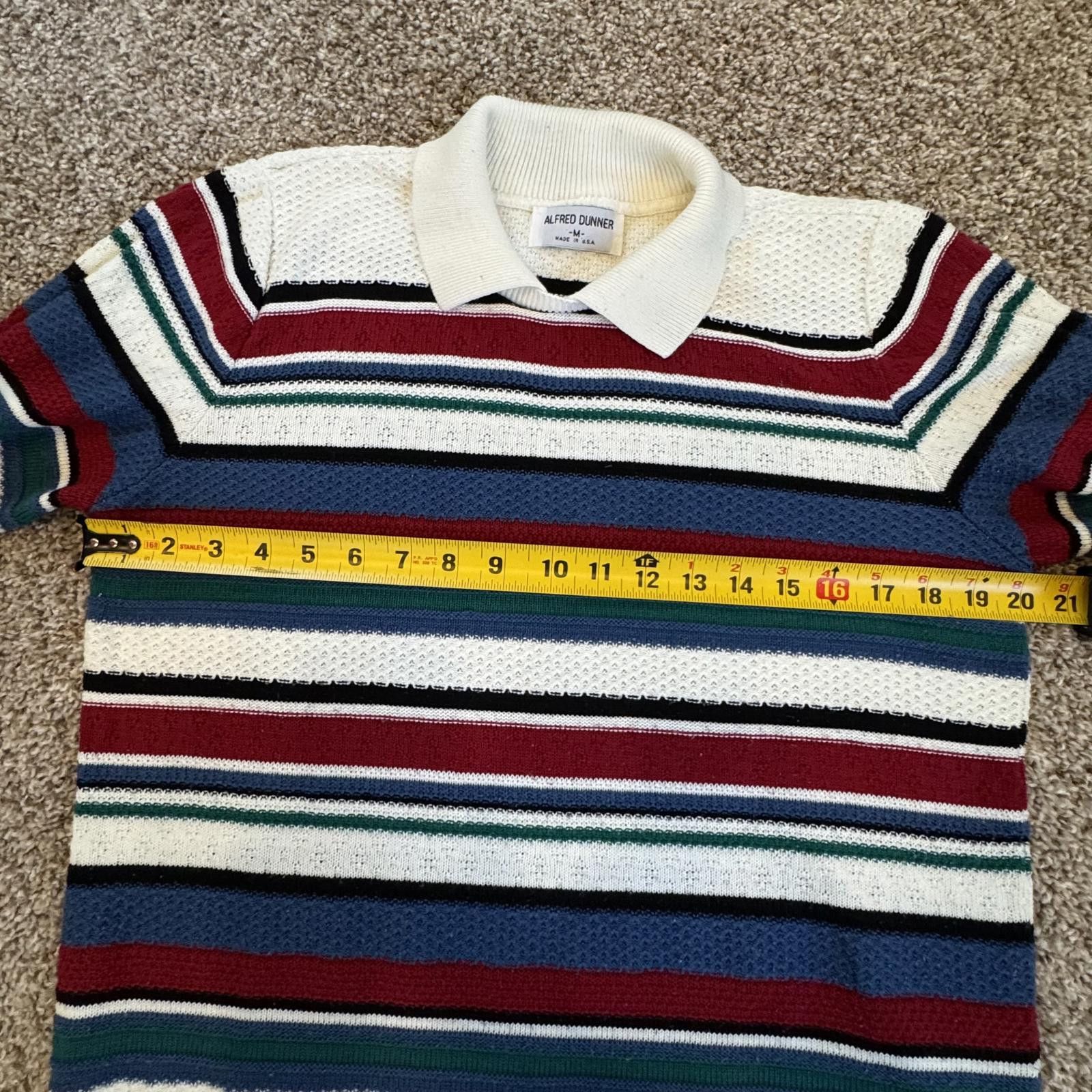 Other Alfred Dunner Medium Striped Acrylic Sweater with Collar Size M / US 6-8 / IT 42-44 - 4 Thumbnail