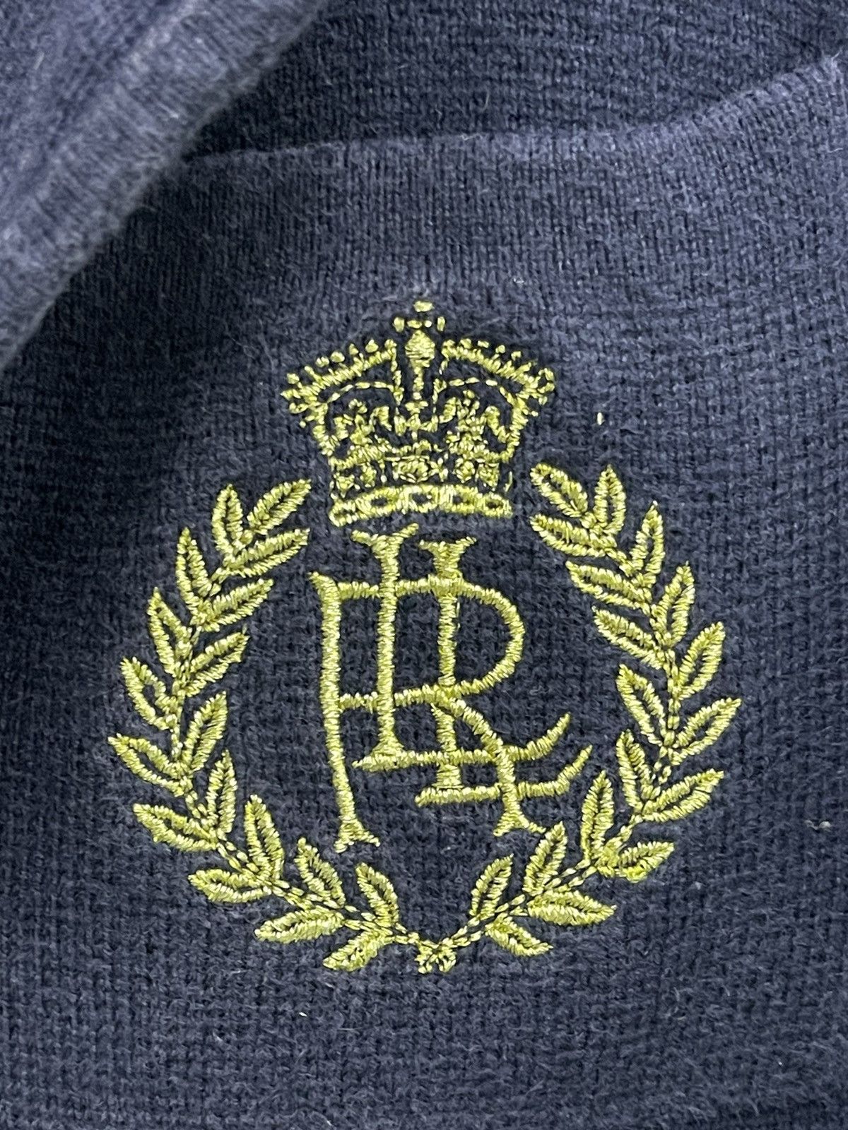 Polo Ralph Lauren Ralph Lauren Navy Knit Crest Blazer - Gold Bullion Patch Size S / US 4 / IT 40 - 2 Thumbnail