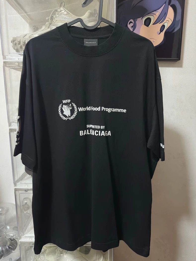 Balenciaga Balenciaga WFP Charity Wheat Ear Short Sleeve Tee - dmc Size US S / EU 44-46 / 1 - 1 Thumbnail