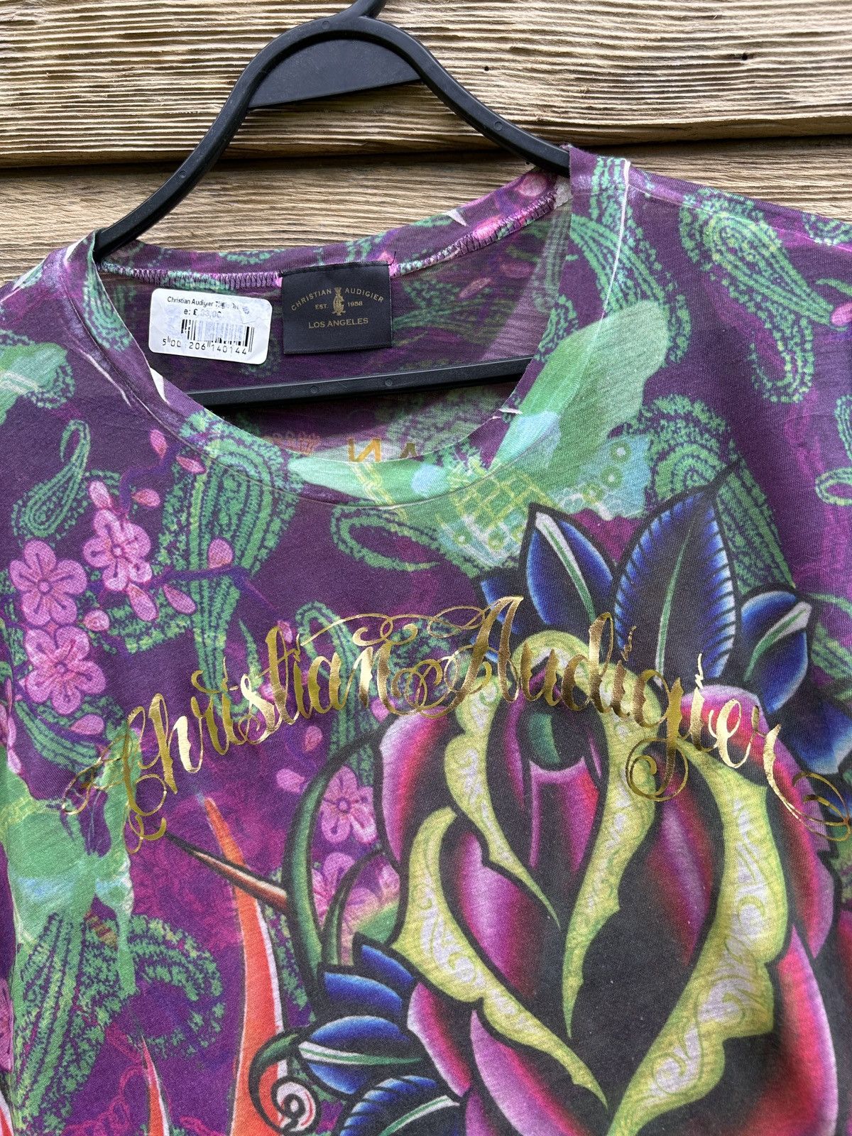 Christian Audigier BNWT Christian Audigier Multicolor Tattoo Art Tunic Dress Size L / US 10 / IT 46 - 2 Thumbnail