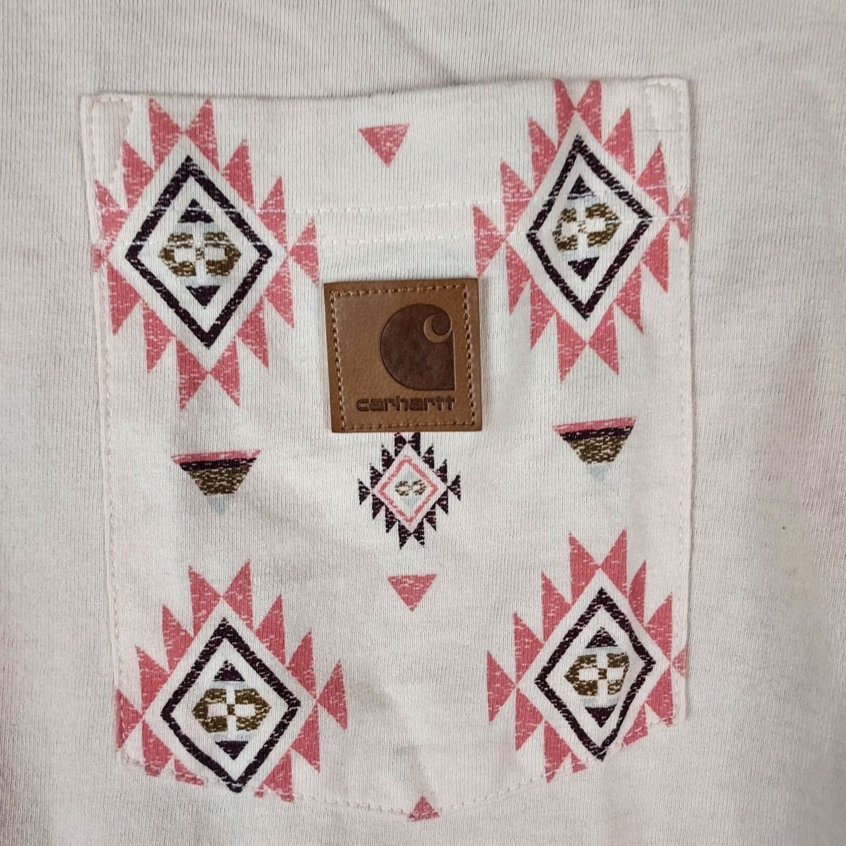 Carhartt Carhartt Womens Large Relaxed Fit Pocket Tee Beige Short Sleeve Shirt - Casual Workwear Size L / US 10 / IT 46 - 3 Thumbnail
