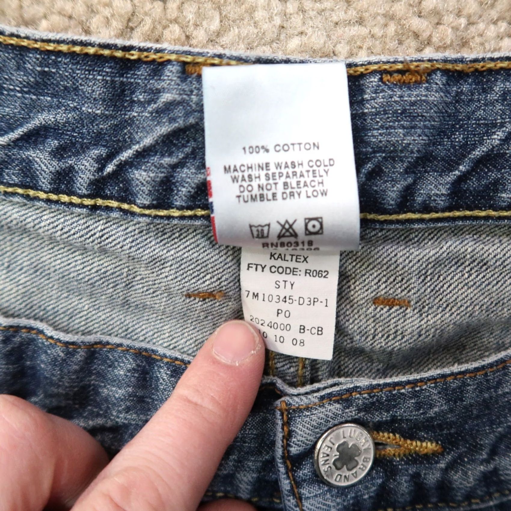 Lucky Brand Lucky Brand Jeans Men 38x30 Denim Blue 5-Pocket Relaxed Loose Fit Vintage 90s Classic Shirt Size US 38 / EU 54 - 3 Thumbnail
