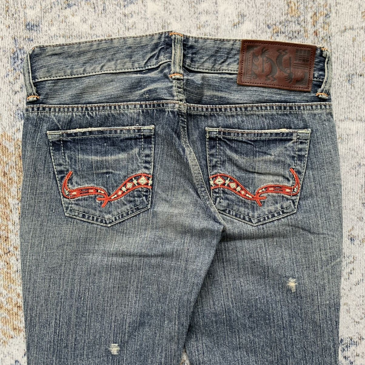 Japanese Brand × Vintage Y2K Rare Japanese Brand Edwin Venus Distressed Flared Jeans Size 28" / US 6 / IT 42 - 5 Thumbnail