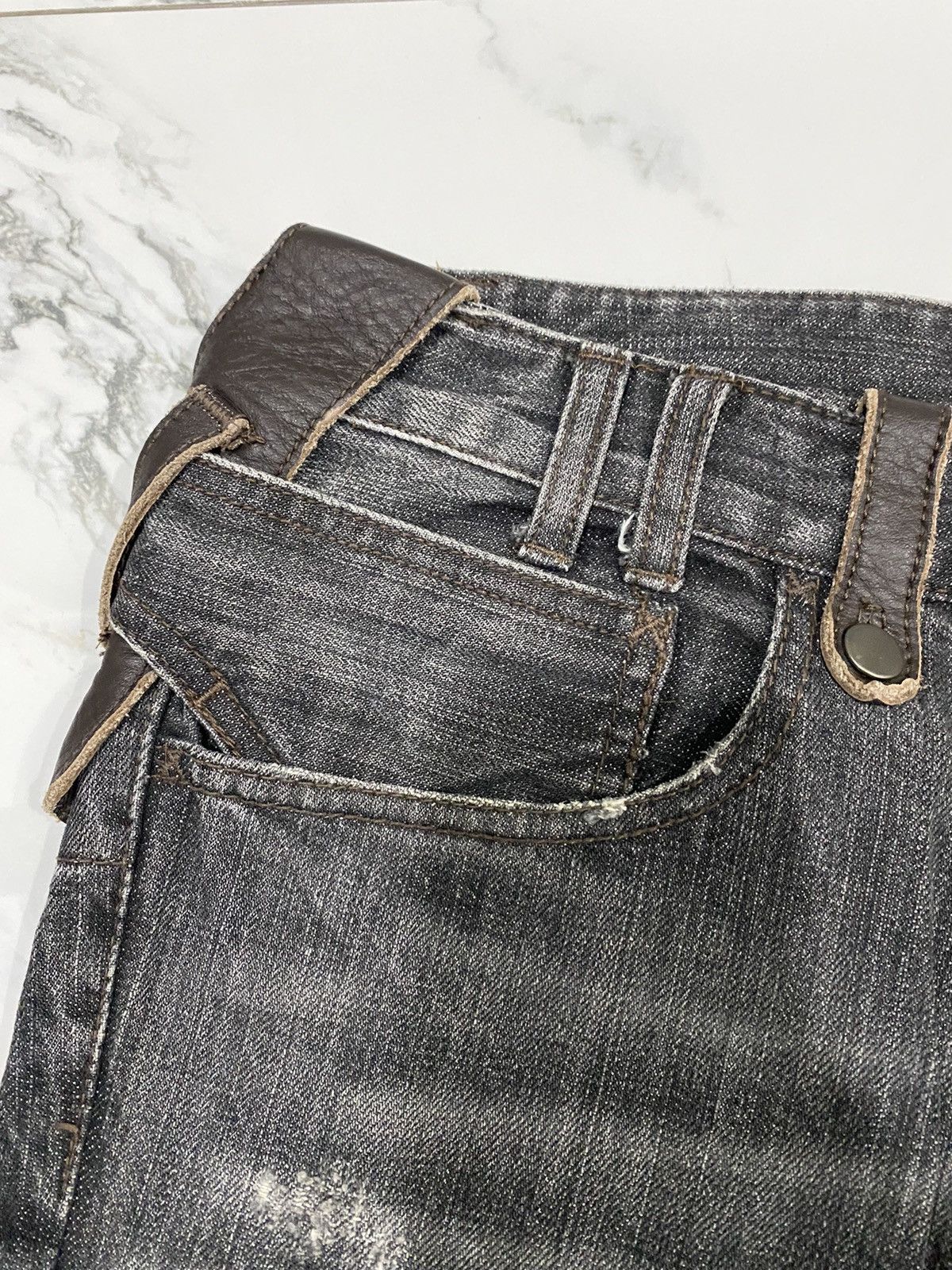 If Six Was Nine × Japanese Brand × PPFM PPFM LOWRISE DISTRESS DESIGN JEANS Size US 31 - 5 Thumbnail