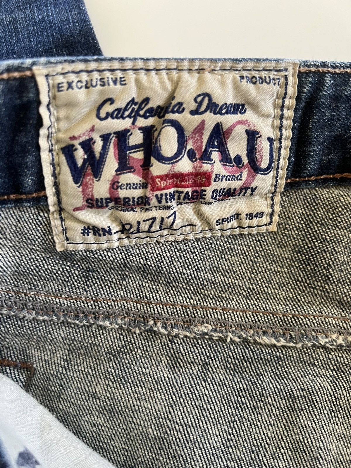 Who A.U. Vintage Who.A.U Denim Jeans Size 35" Size US 35 - 11 Thumbnail