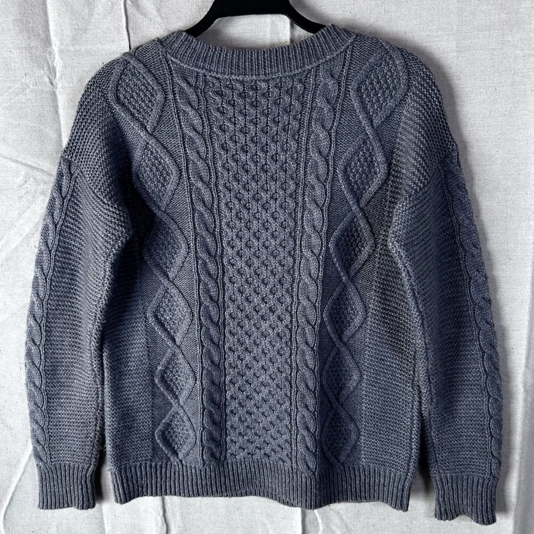 J.Crew J. Crew Gray Cable Knit Wool Mohair Blend Crewneck Sweater Women's XS RN77388 Size XS / US 0-2 / IT 36-38 - 3 Thumbnail