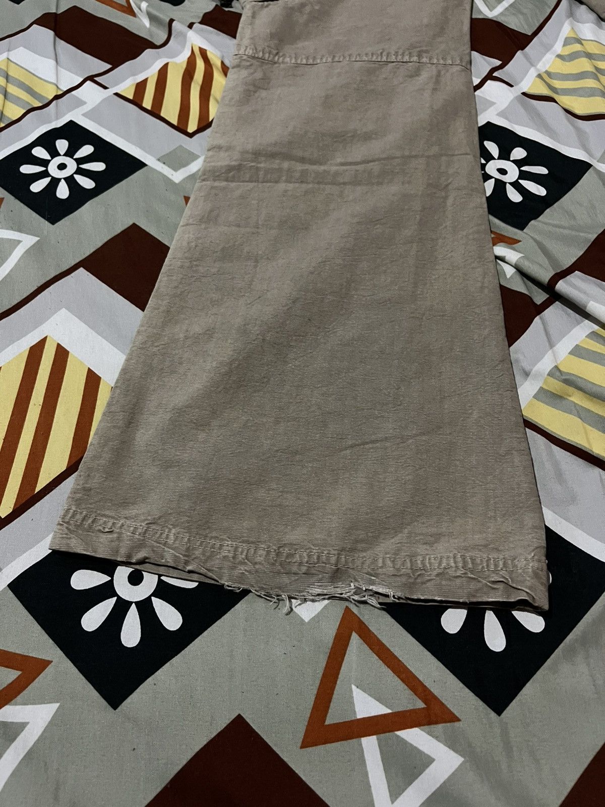 Japanese Brand Halb Kiminori Morishita Cargo Flare Canvas Pants Size US 31 - 13 Thumbnail