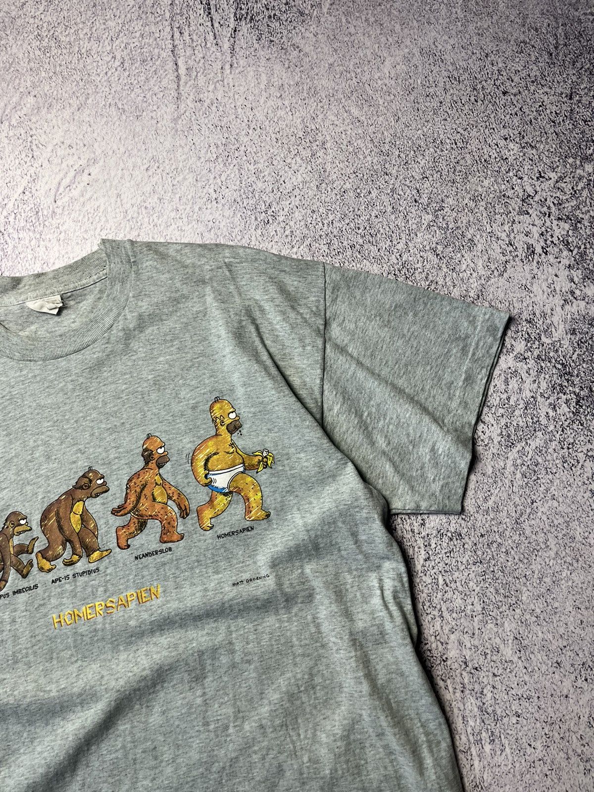 Cartoon Network Vintage 1999 Homer Simpson Evolution T- Shirt Homersapien Size US L / EU 52-54 / 3 - 6 Thumbnail