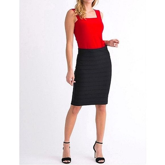 Joseph Ribkoff Essentials Bodycon Pencil Skirt Size 28" / US 6 / IT 42 - 4 Thumbnail