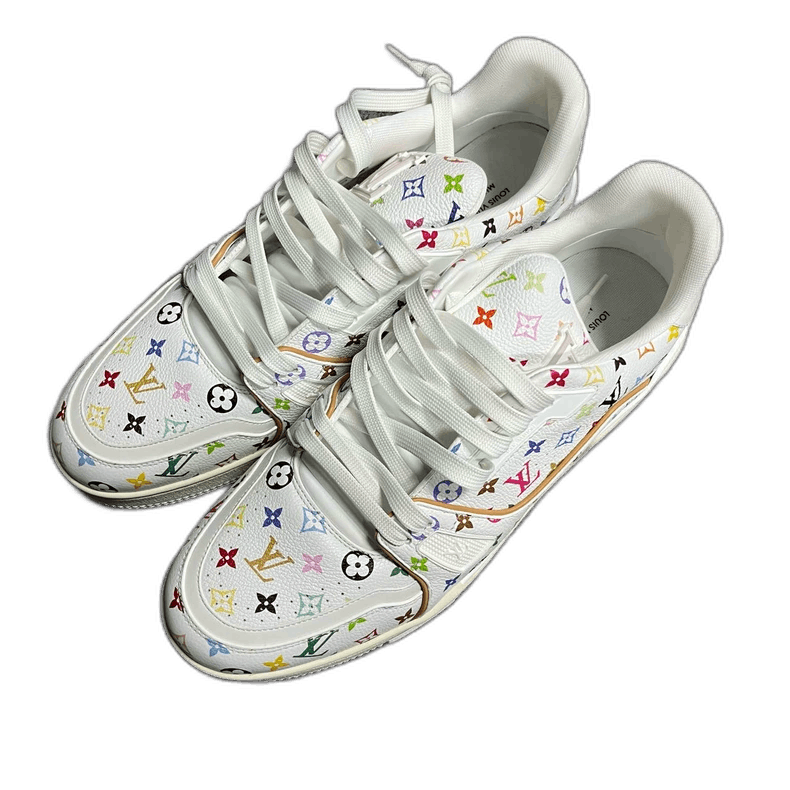 Louis Vuitton Louis Vuitton White Leather Low-Top Sneakers Size US 8 / EU 41 - 1 Thumbnail