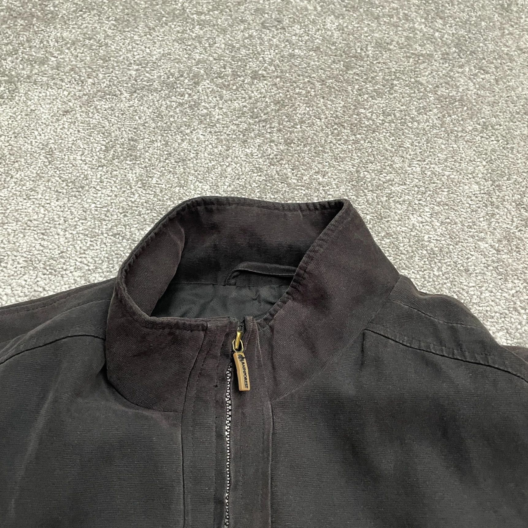 Vintage Rain Forest Jacket XL Black Full Zip Lined Pocket Outdoor Casual Mens Size US XL / EU 56 / 4 - 3 Thumbnail