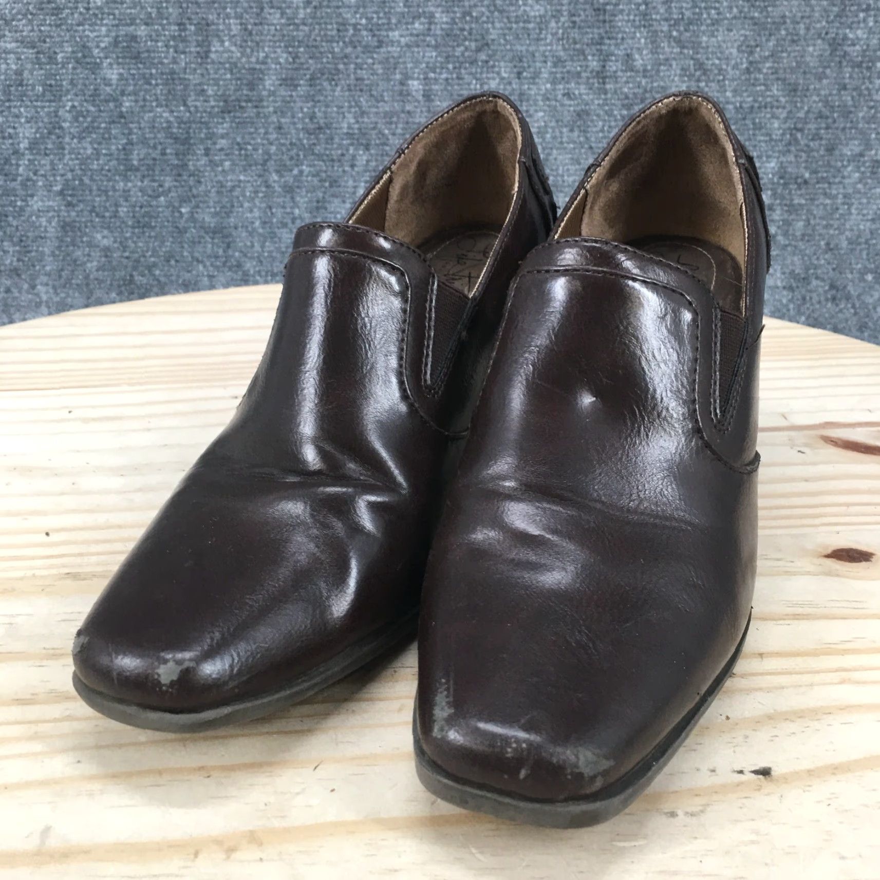 Vintage LifeStride Boots Womens 7.5 M Scout Ankle Bootie Brown Faux Leather Block Heels Boots Size US 8 / IT 38 - 6 Thumbnail