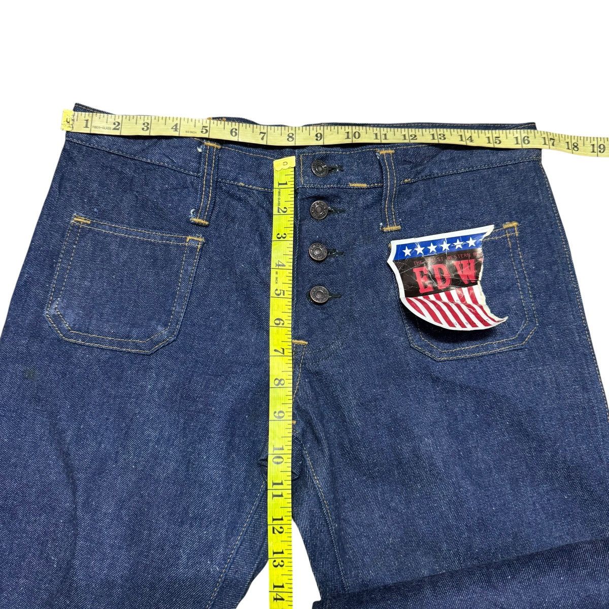 Edwin Deadstock Late 70s Edwin Denim Bell Bottom Jeans Size US 33 - 15 Thumbnail