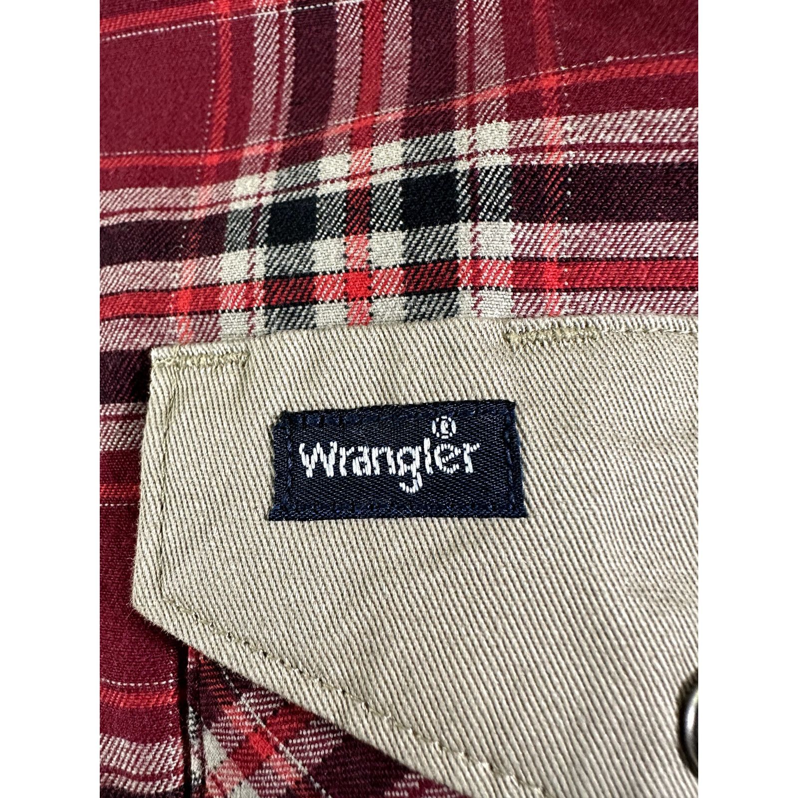 Wrangler Wrangler Flannel Snap Button Shirt Shacket XL Plaid Jacket Size US XL / EU 56 / 4 - 3 Thumbnail