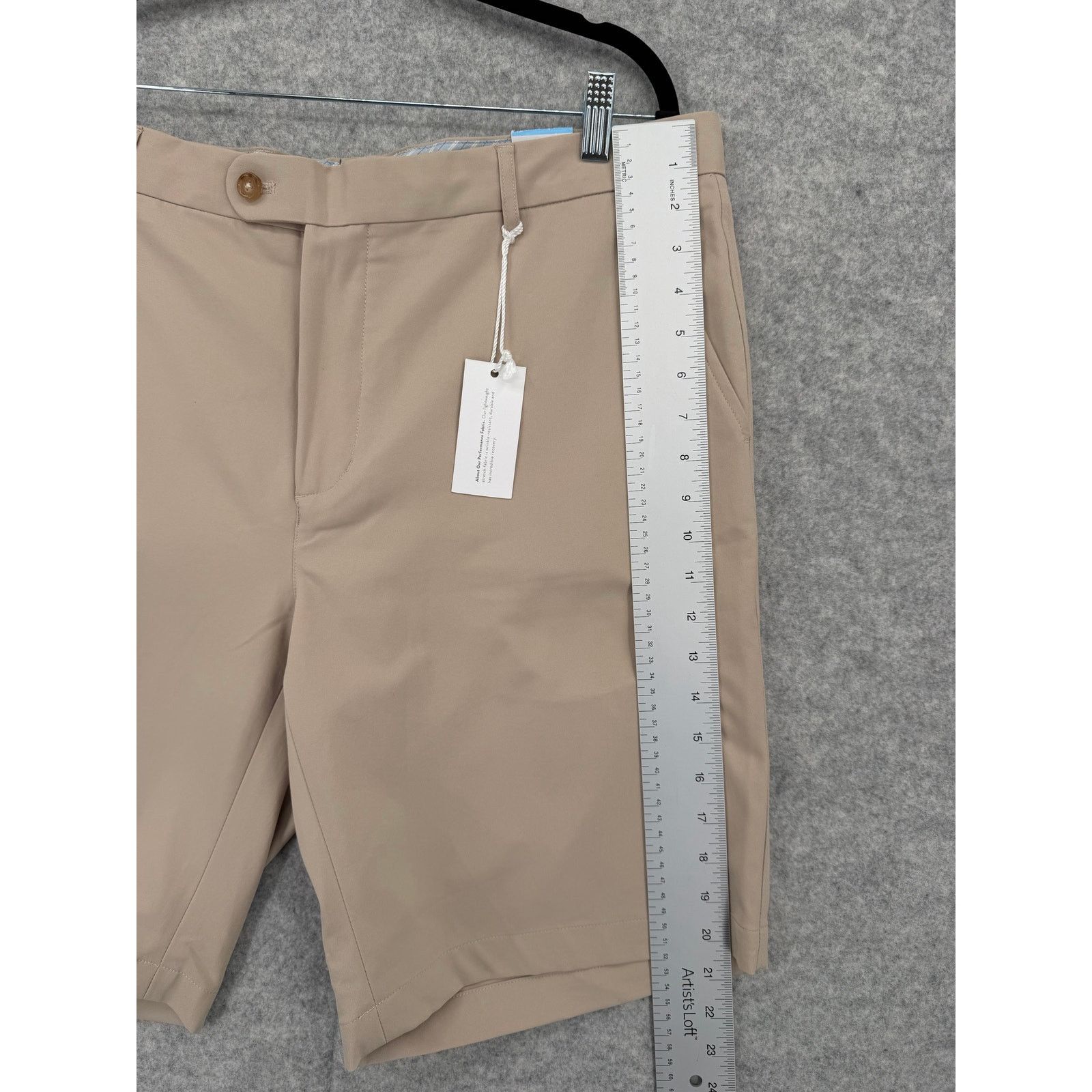 J.McLaughlin NWT J. McLaughlin Bradley Khaki Beige Solid Flat Front Short Size US 38 / EU 54 - 10 Thumbnail