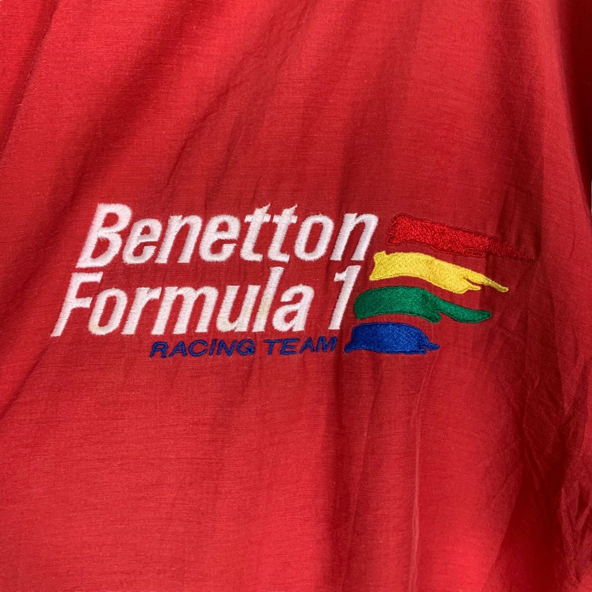United Colors Of Benetton BENETTON FORMULA 1 Racing Team Big Logo Red Jacket #0123-C7 Size US L / EU 52-54 / 3 - 8 Thumbnail