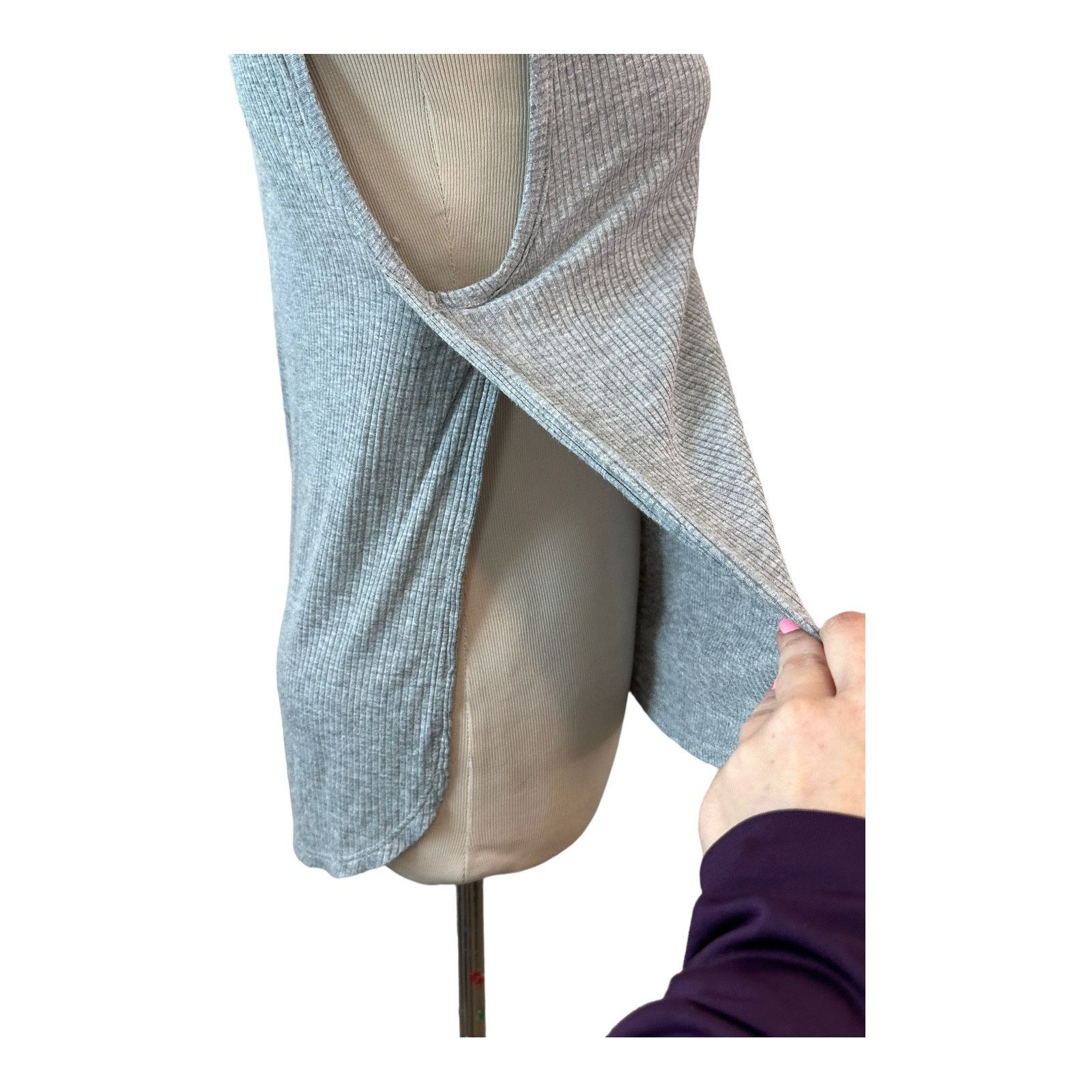 BP. BP gray sleeveless side flaps ribbed top size Small Size S / US 4 / IT 40 - 8 Thumbnail