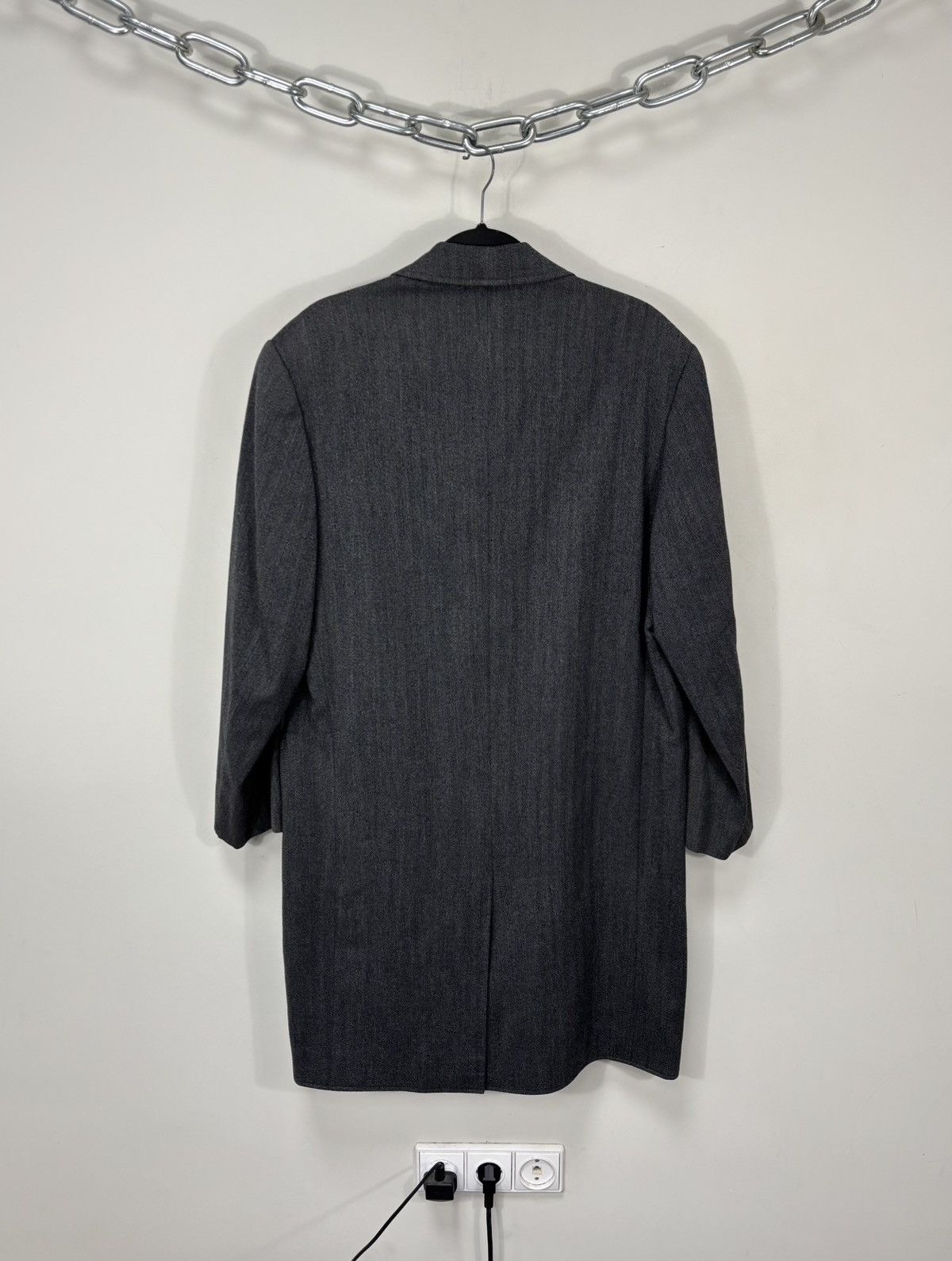 Other Vintage PKZ Made In England Men’s Herringbone Gray Wool Coat Size US L / EU 52-54 / 3 - 3 Thumbnail