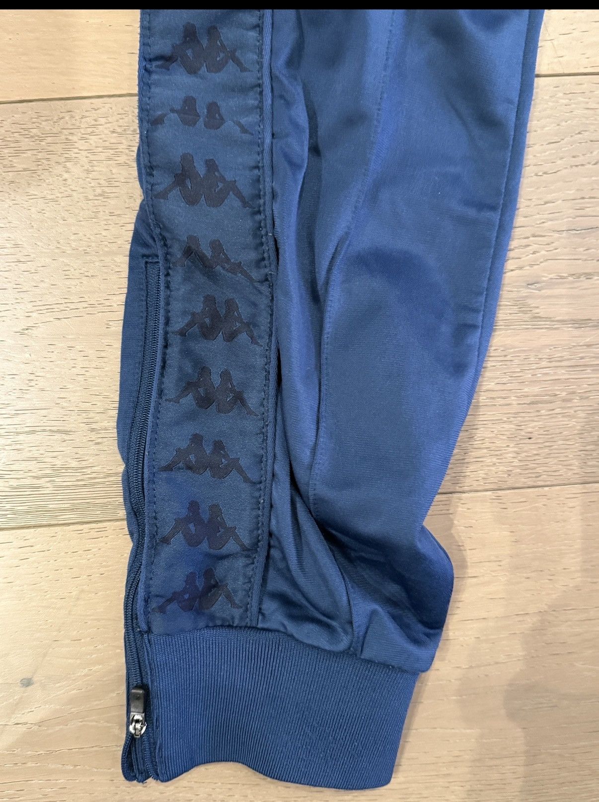 Kappa Kappa Track Pants Navy Side Tape Joggers (Size S) Size US 28 / EU 44 - 2 Thumbnail