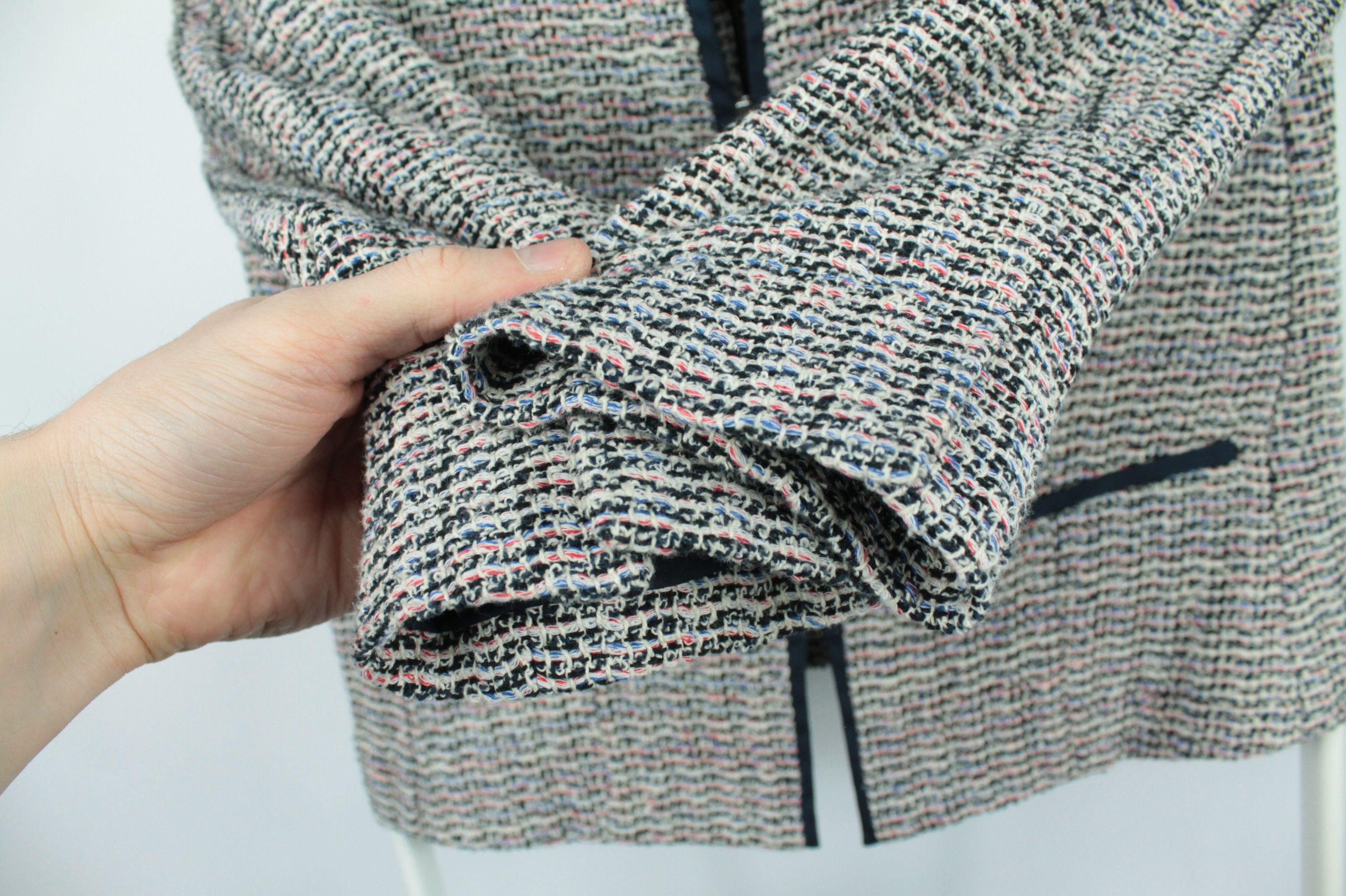 Designer × Gerard Darel Gerard Darel Knit Multicolor Cotton Blend Jacket Size XS / US 0-2 / IT 36-38 - 4 Thumbnail