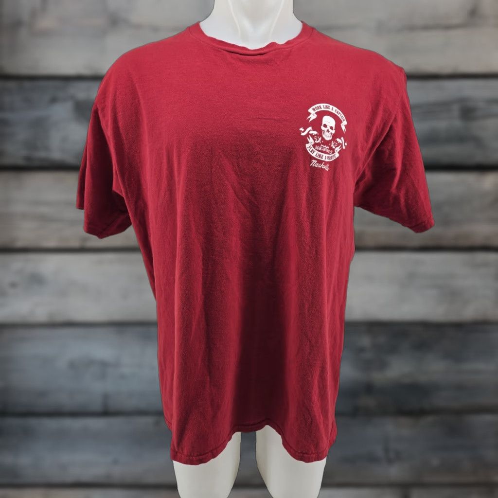 Vintage Margaritaville T-Shirt Mens XL Red Short Sleeve Crew Neck Graphic Print Nashville 90s? Size US M / EU 48-50 / 2 - 1 Thumbnail