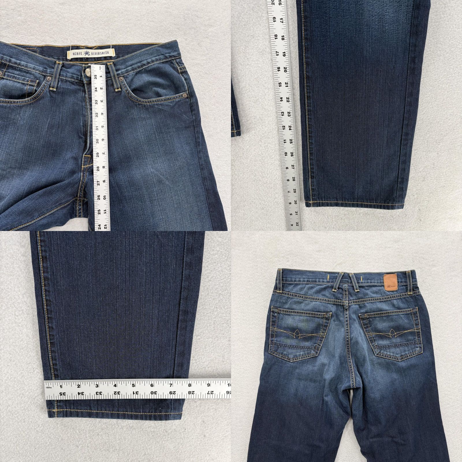 Denime Agave Waterman Jeans Mens 30x30 Blue Medium Wash Relaxed Straight Denim USA Shirt Mens 30 Blue Modern 90s? Size US 30 / EU 46 - 8 Thumbnail
