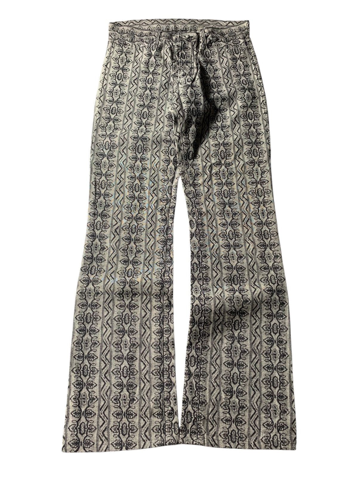 If Six Was Nine 2000s No ID Full Print Bootcut Jeans Size US 29 - 1 Thumbnail