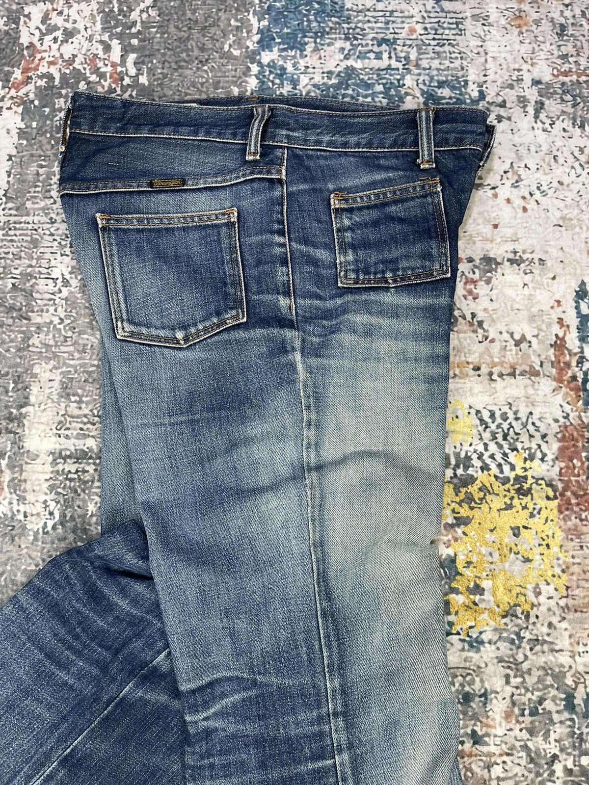 Wrangler Vtg 90s Wrangler Patch Pocket Boot Cut Flared Jeans Size 30" / US 8 / IT 44 - 18 Thumbnail