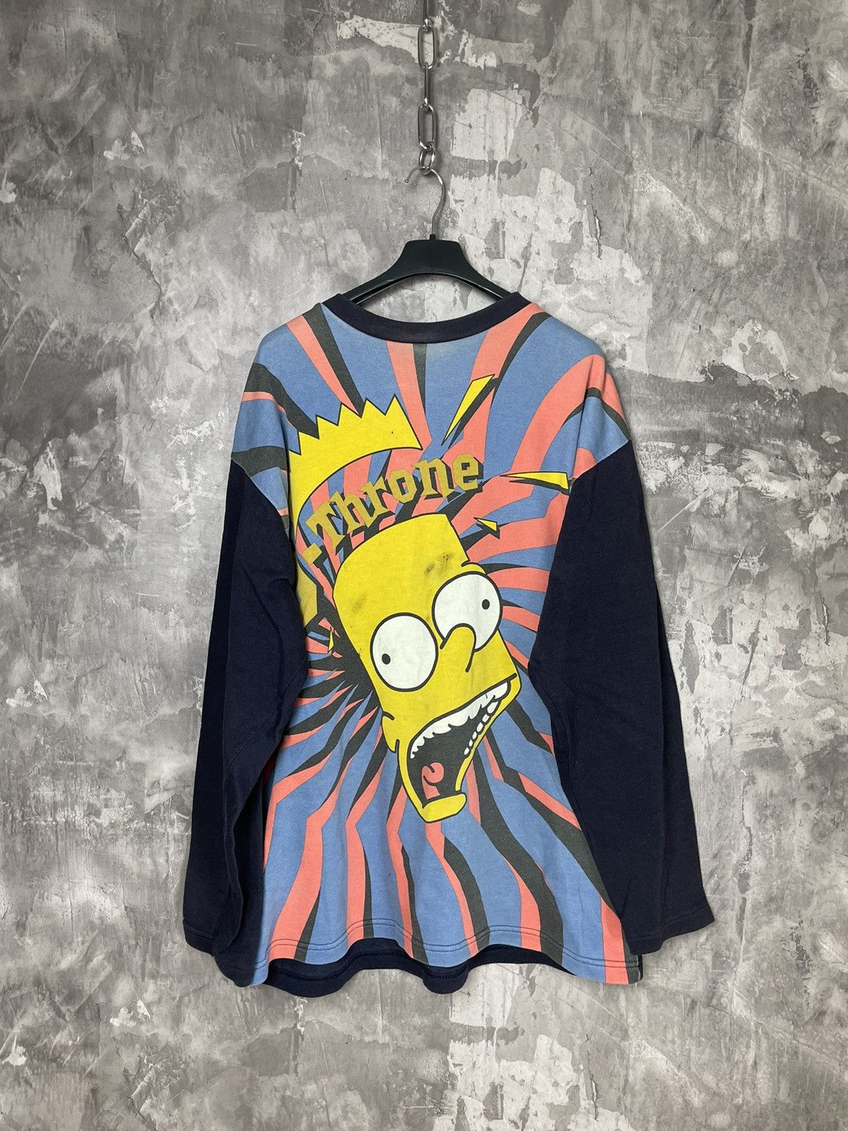 The Simpsons × Vintage Vintage 90s The Simpsons Longsleeve Overprint Rare Shirt Size US L / EU 52-54 / 3 - 1 Thumbnail