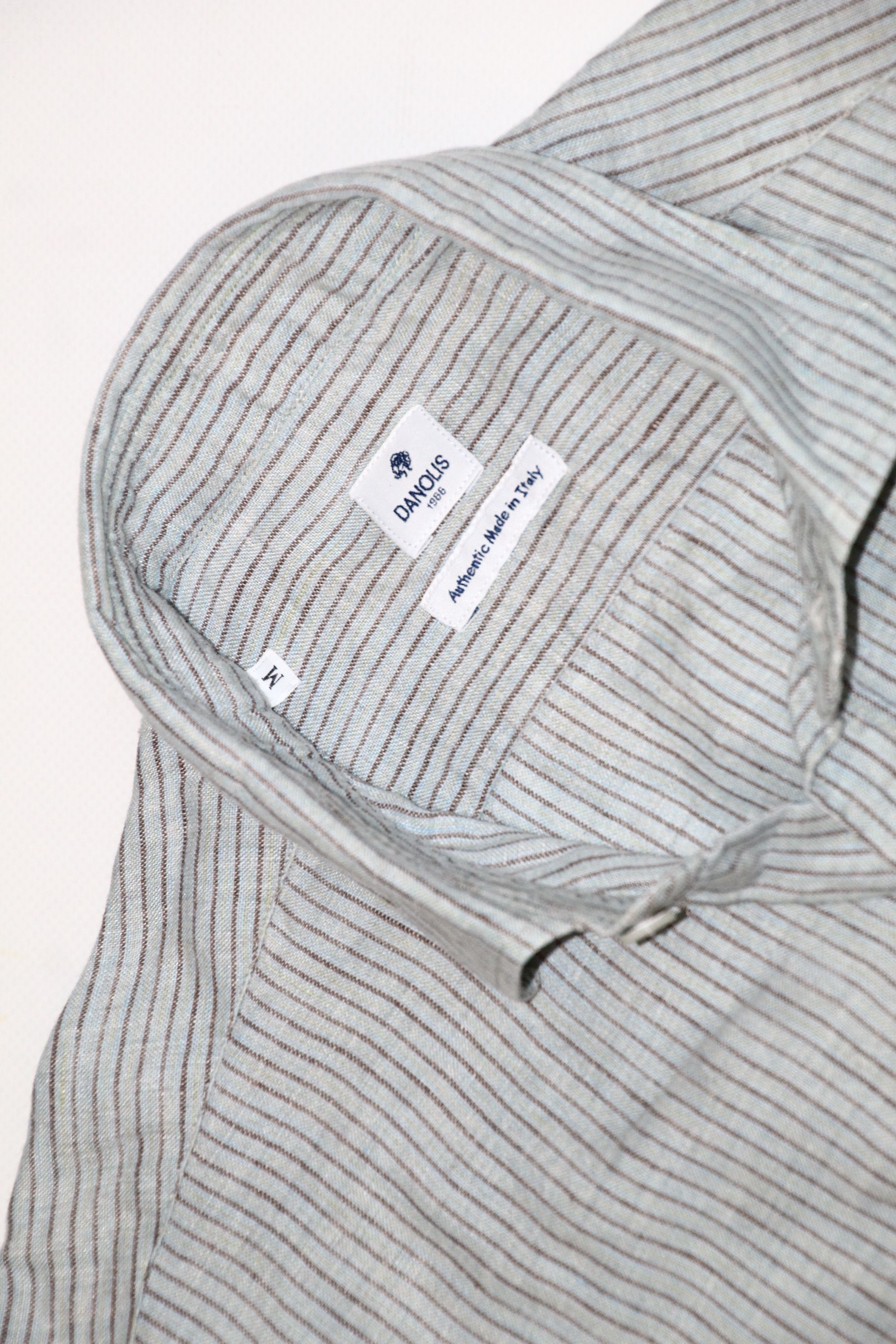 Eidos Napoli Danolis 1966 Regular Fit spread-collar striped linen shirt Size US M / EU 48-50 / 2 - 3 Thumbnail
