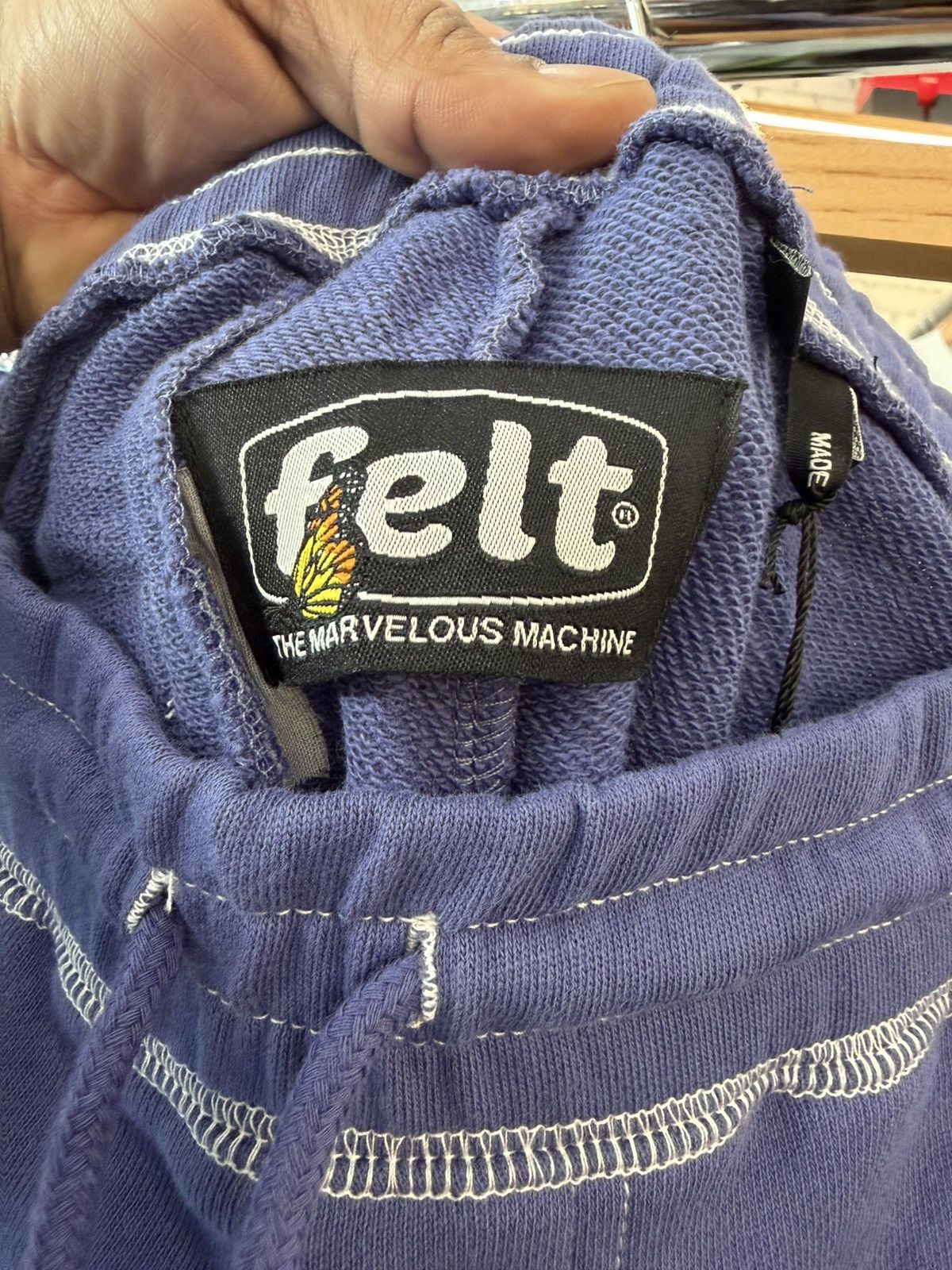 FELT FELT “Contrast Stitched” Mild Purple Sweatpants Size US 30 / EU 46 - 3 Thumbnail