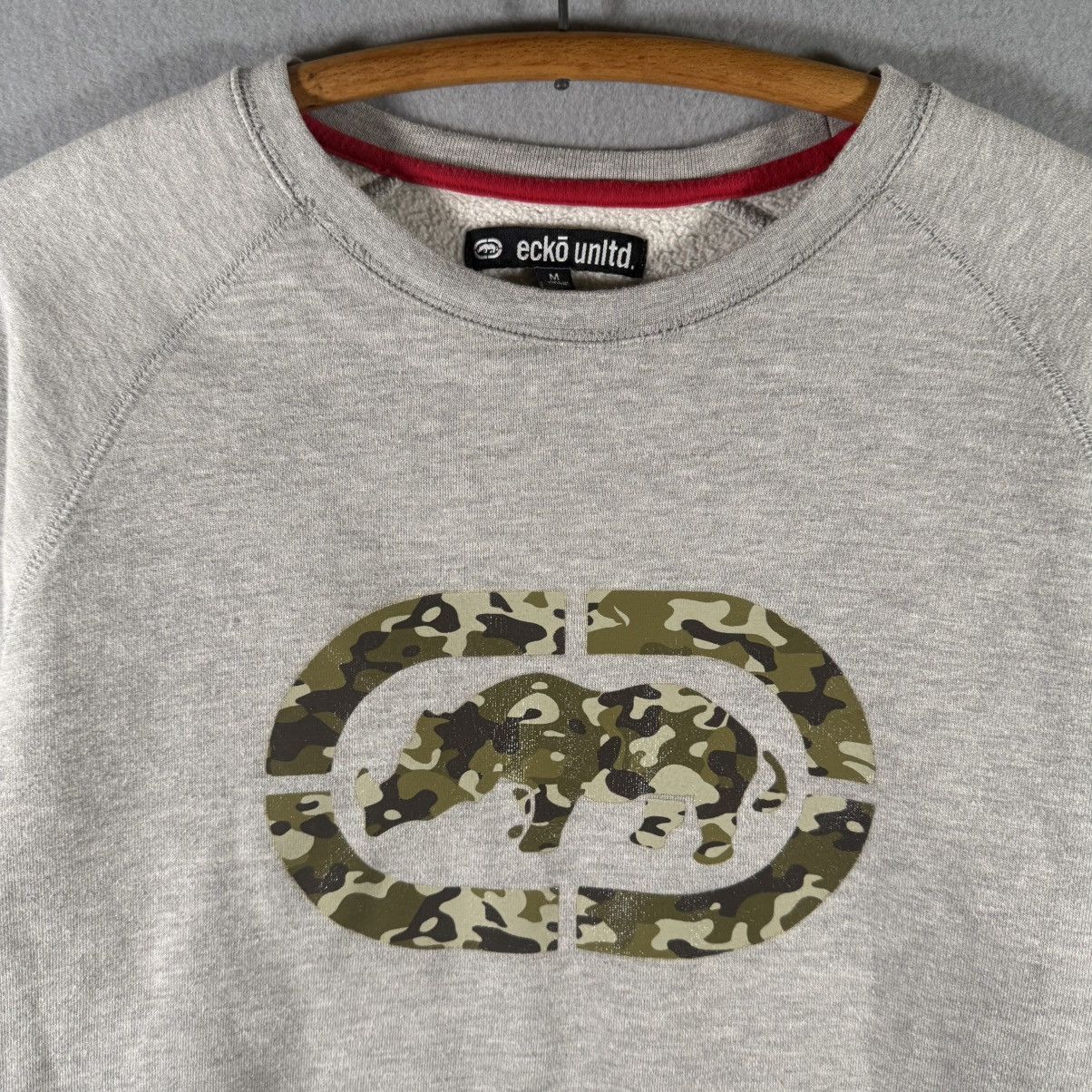 Ecko Unltd. Y2K Ecko Unltd. Camo Logo Sweatshirt Gray Size US M / EU 48-50 / 2 - 4 Thumbnail