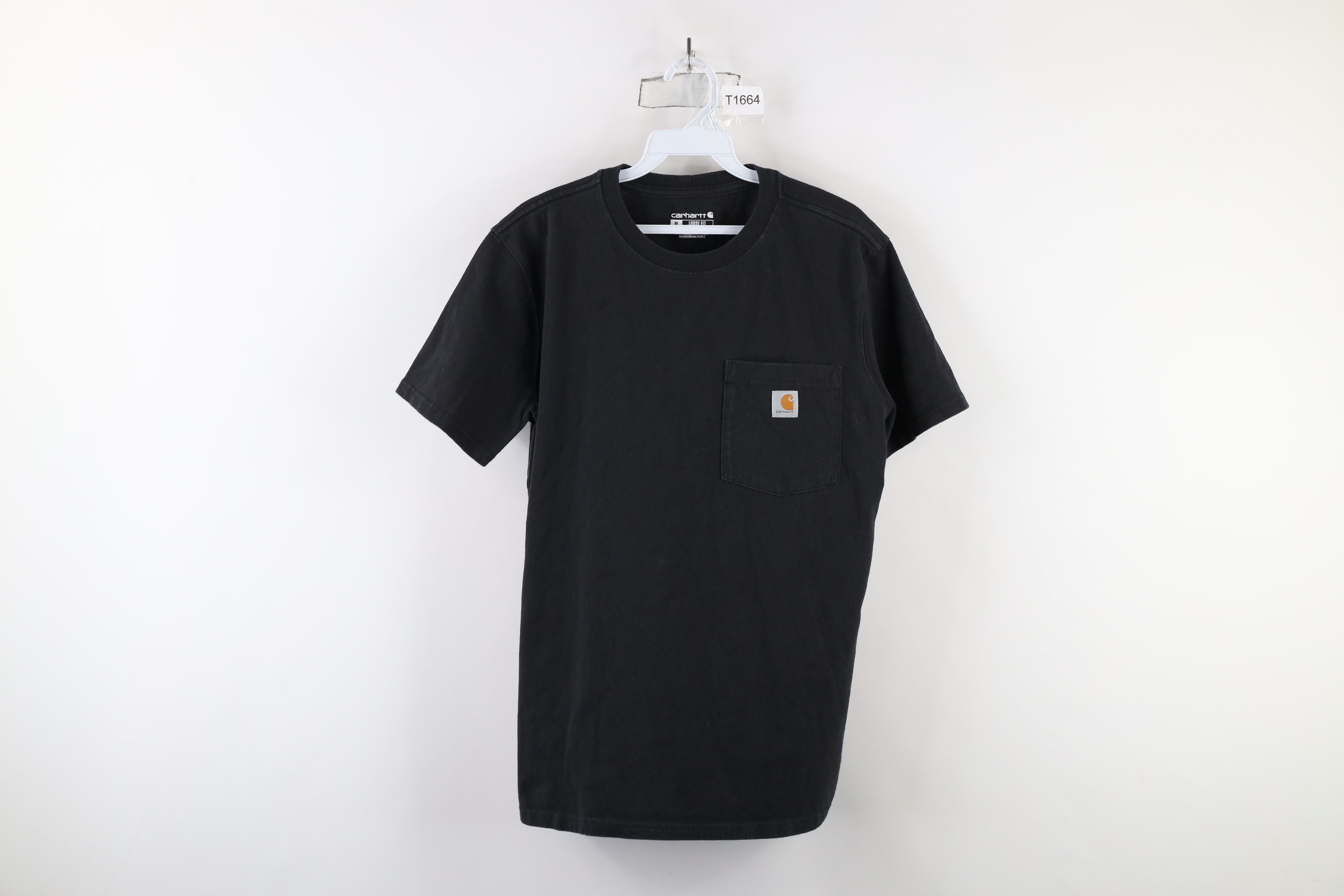 Carhartt × Vintage Vintage Carhartt Faded Spell Out Pocket T-Shirt Black Cotton Size M / US 6-8 / IT 42-44 - 1 Thumbnail