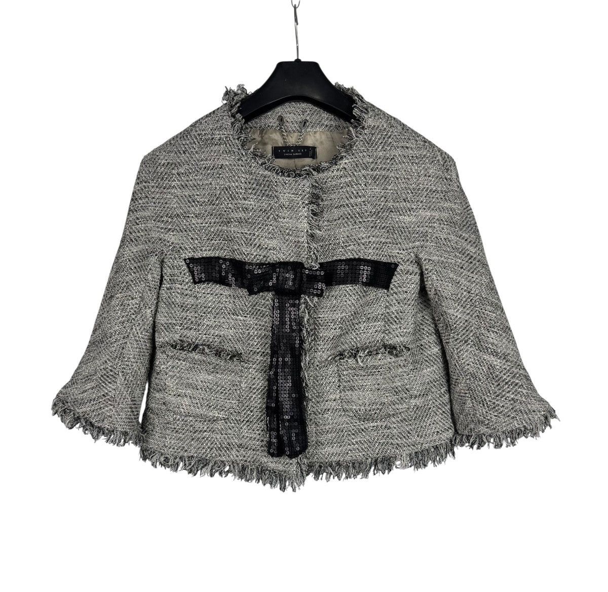 TWINSET TwinSet Cotton Twill Jacket 3/4 Sleeve Fringed size S Size S / US 4 / IT 40 - 12 Thumbnail