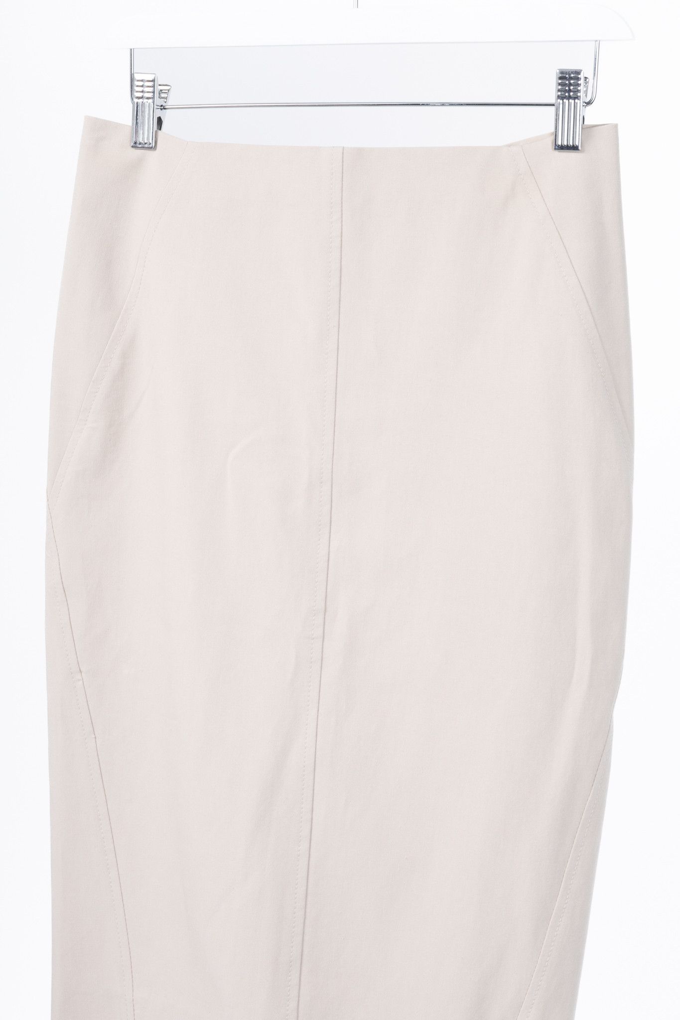 Brunello Cucinelli Brunello Cucinelli Beige Cotton Pencil Skirt Size 27" / US 4 / IT 40 - 3 Thumbnail