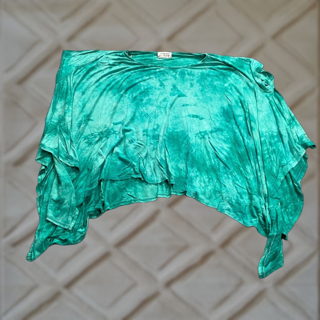 Vintage C Christian Blouse Womens Small Green Sleeveless Round Neck Tie-Dye Knit Rayon Spandex Casual Top Womens Size S / US 4 / IT 40 - 1 Thumbnail