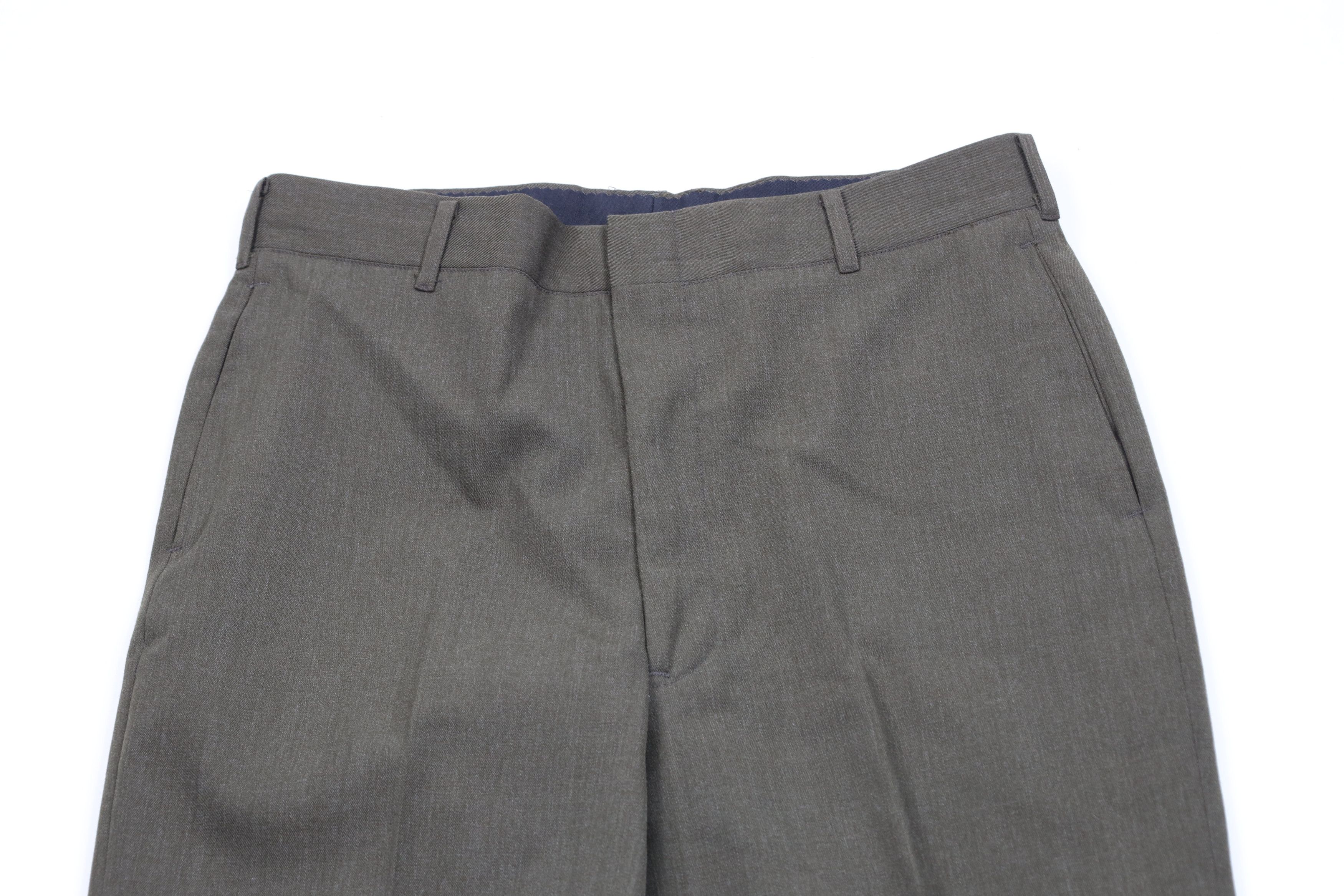 Vintage Vintage 90s Military Wool Blend Wide Leg Trousers Pants USA Size US 34 / EU 50 - 2 Thumbnail
