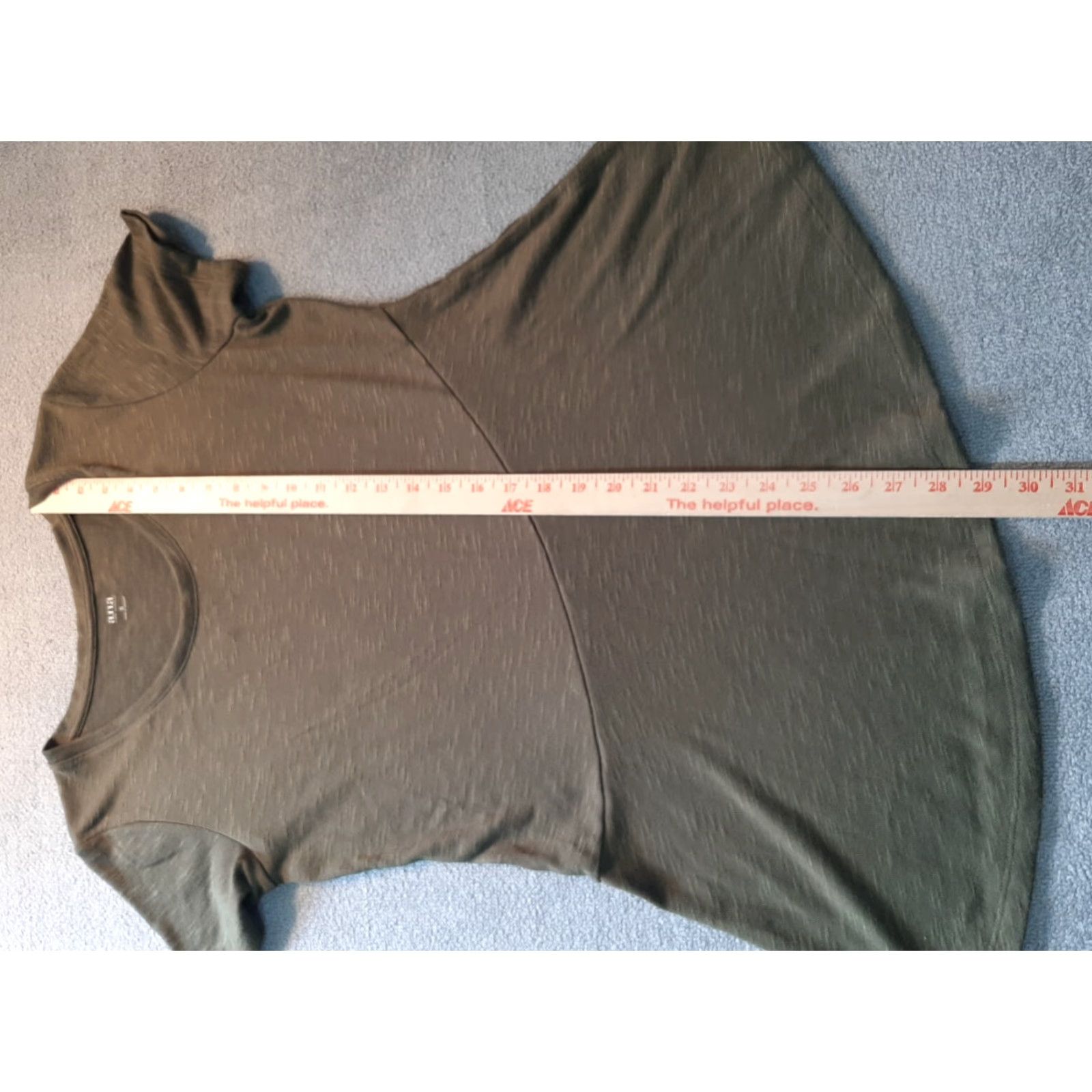 Vintage a.n.a Short Sleeve Top Womens S Shirt Moss Green Blouse, Basic, Casual, All Seasons, Breathable Size S / US 4 / IT 40 - 3 Thumbnail