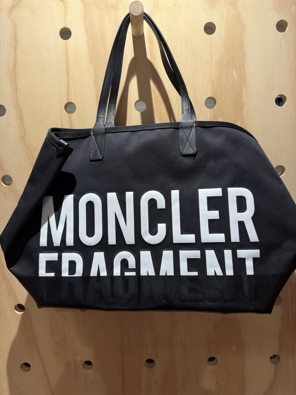 image of Fragment Design x Moncler Fragment Tote Bag in Black, Men's