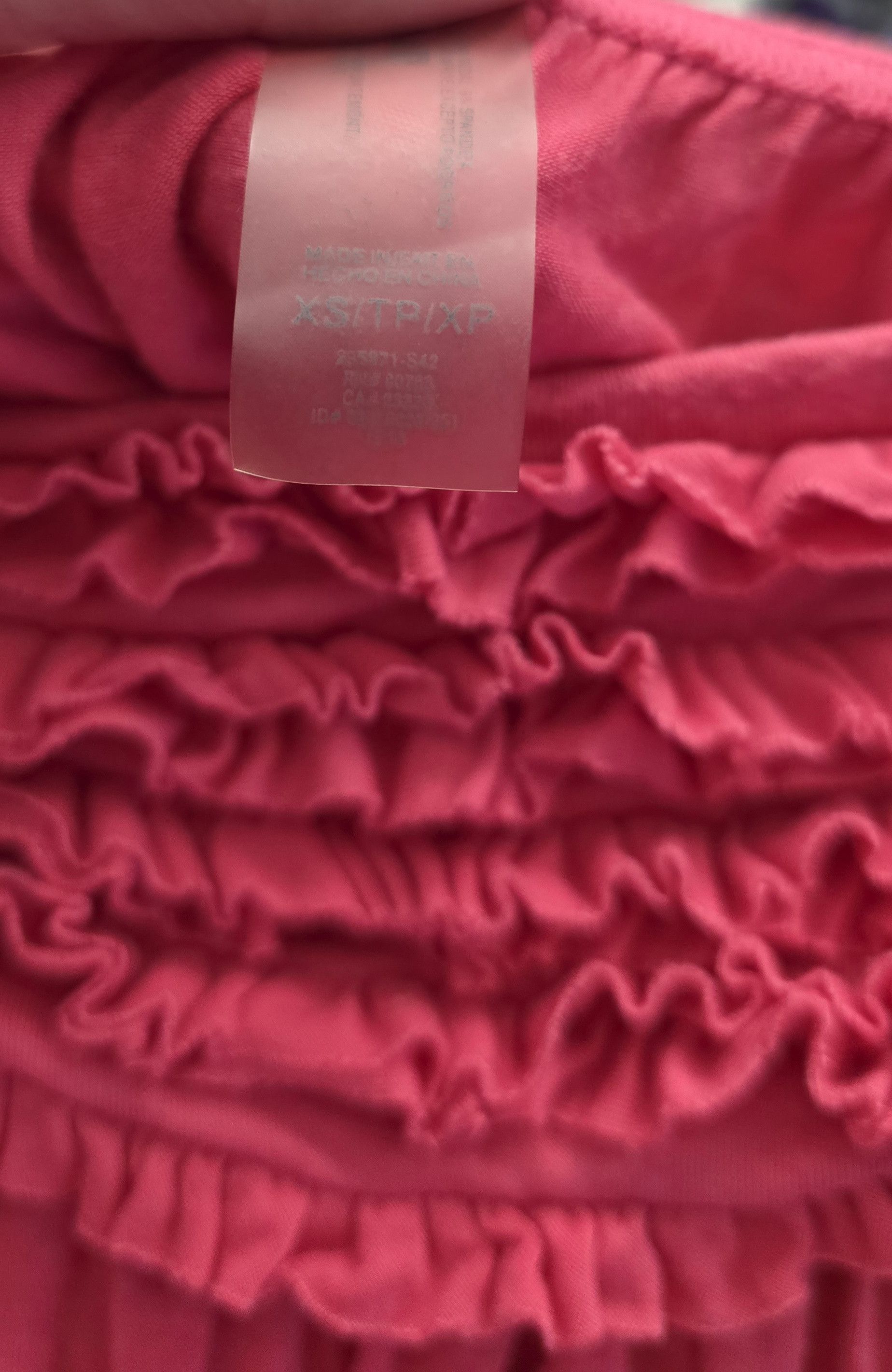 Victoria's Secret Victoria's Secret Pink Ruffle Strapless Swim Cover Up XS Size ONE SIZE - 4 Thumbnail