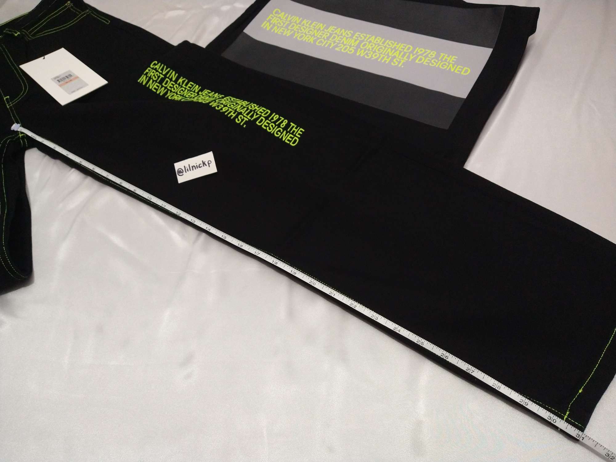 Calvin Klein 205W39NYC EST. 1978 Baggy Black Hole Jeans Size US 28 / EU 44 - 6 Thumbnail