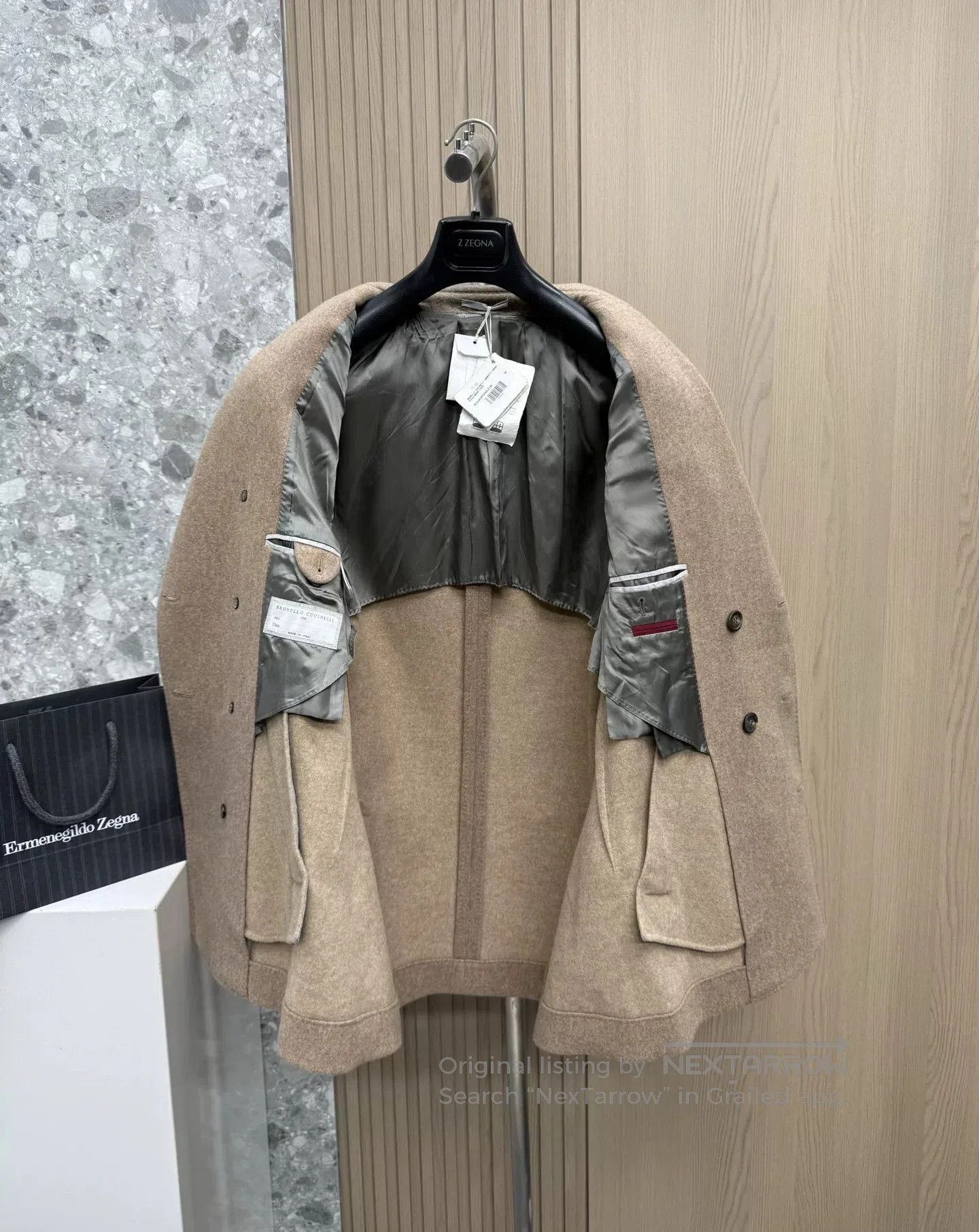 Brunello Cucinelli Brunello Cucinelli Cashmere Winter Coat. Size US L / EU 52-54 / 3 - 3 Thumbnail