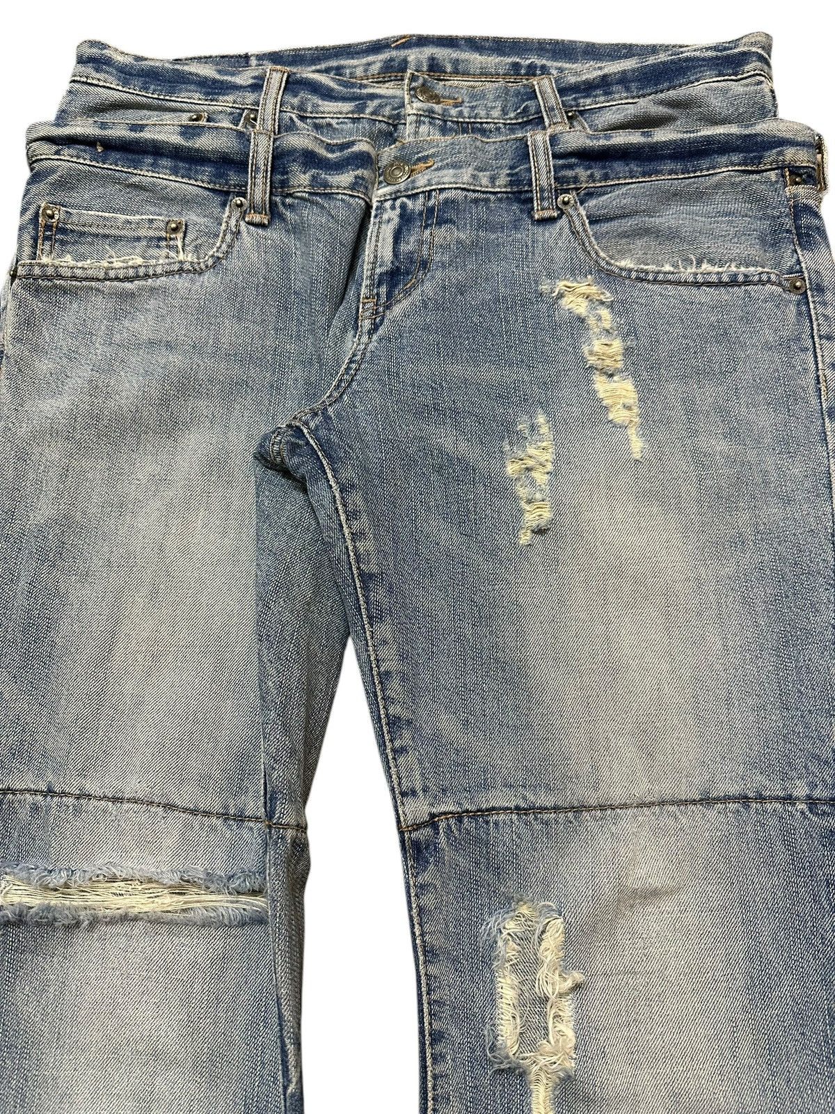 Other Vintage Japanese PPFM Double Waist Distress Style Jeans Size US 34 / EU 50 - 4 Thumbnail