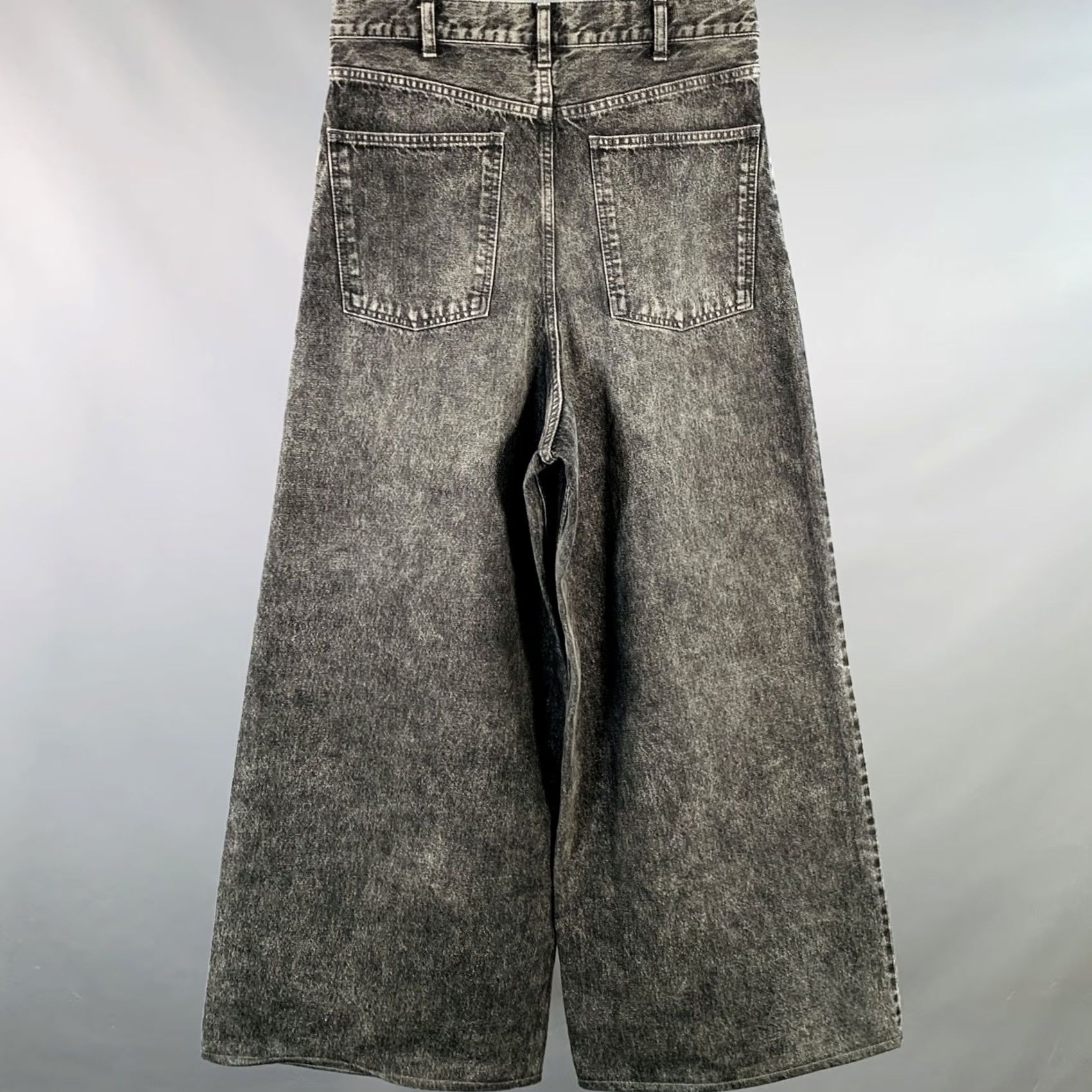 Celine CELINE Jeans Mens 29 Black Size Wash Denim Zip Fly Wide Leg Baggy Size US 29 - 2 Thumbnail