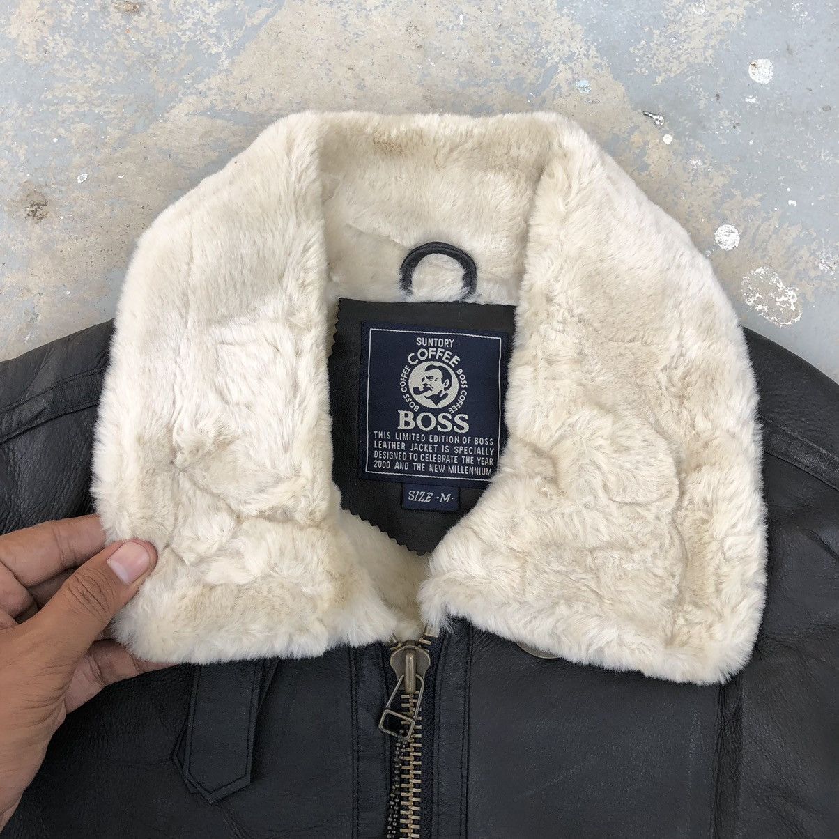 Vintage Vintage Suntory Boss Coffee B-3 Sherpa Leather Jacket Size US M / EU 48-50 / 2 - 20 Thumbnail